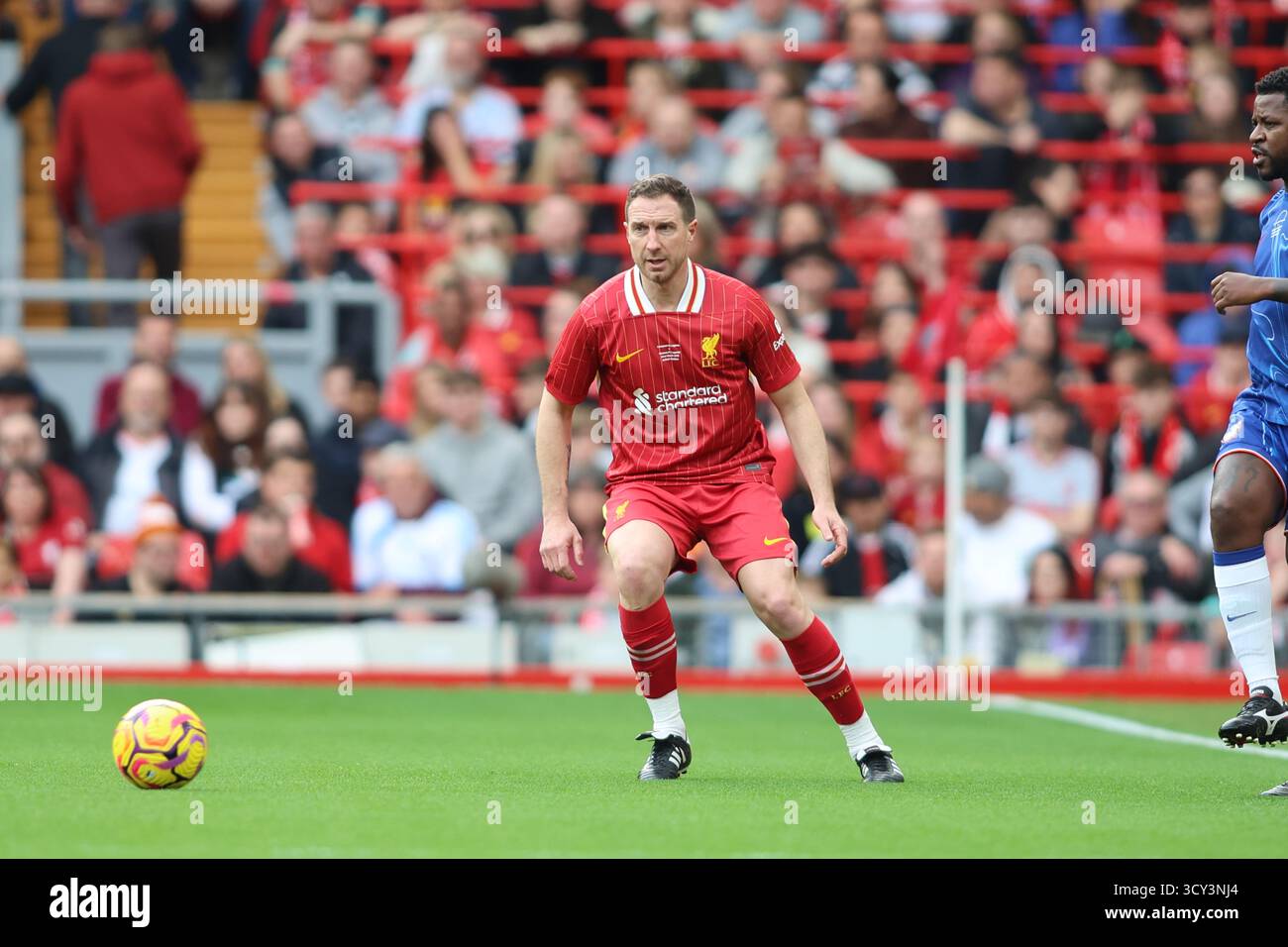 Gregory Vignal durante il match Liverpool FC Legends vs Chelsea Legends ad Anfield Foto Stock