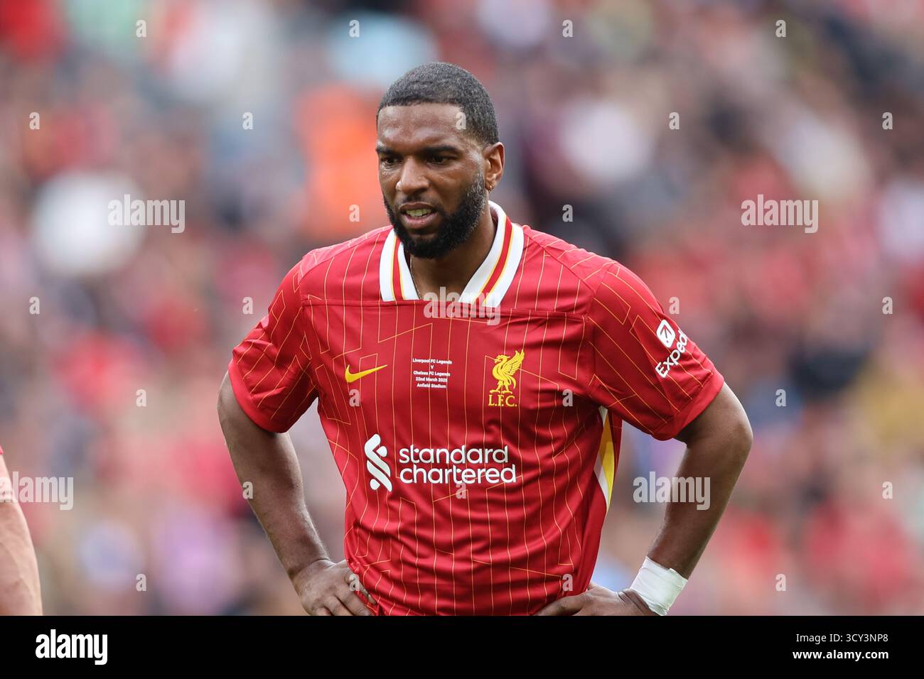 Ryan Babel in azione durante il match Liverpool FC Legends vs Chelsea Legends ad Anfield Foto Stock