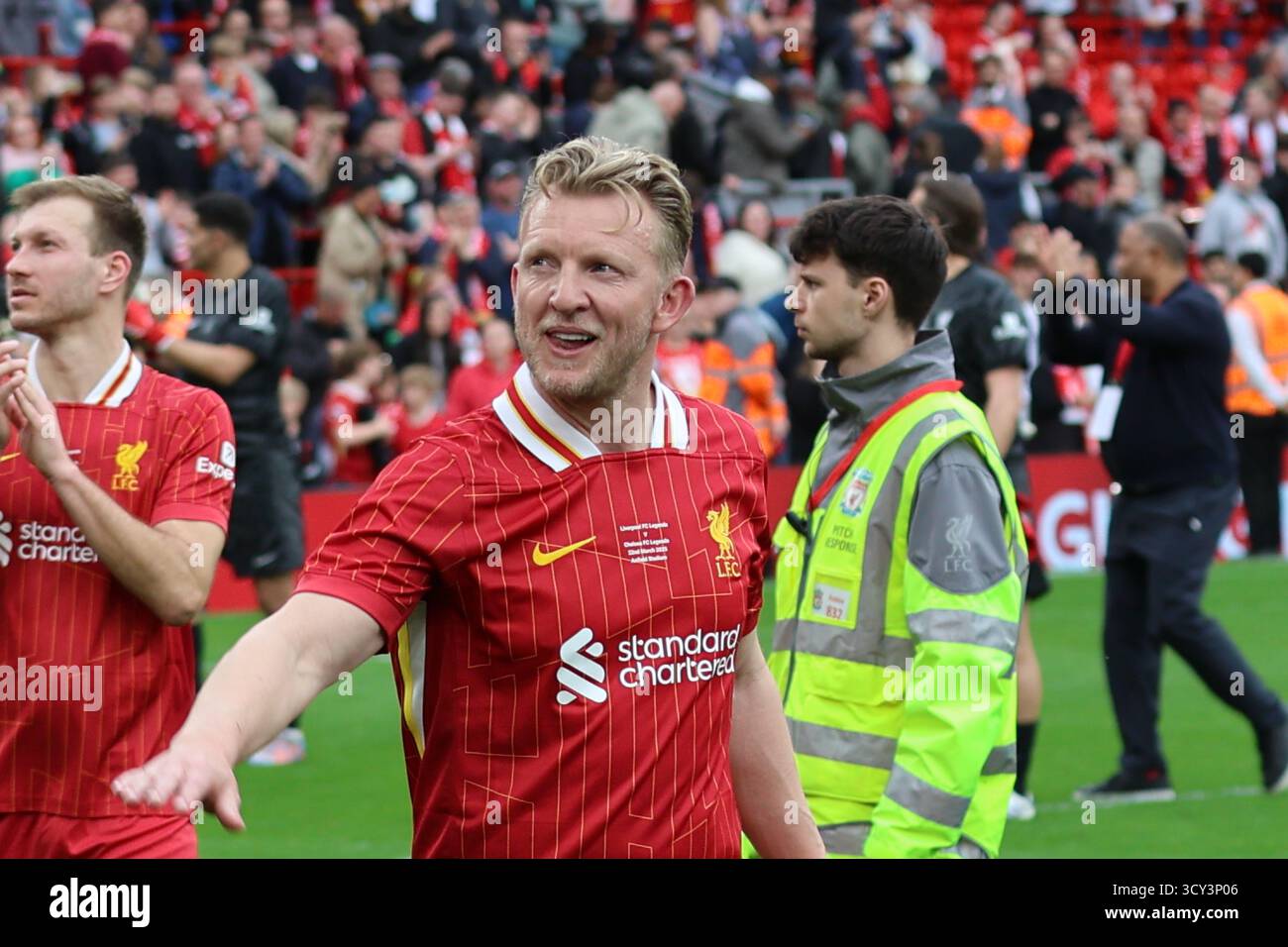 Dirk Kuyt ad Anfield Foto Stock