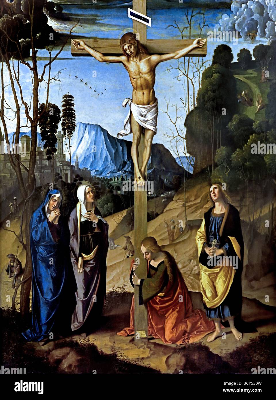 Crocifissione 1500 Marco Palmezzano 1459-1539 Italia Italiano Foto Stock