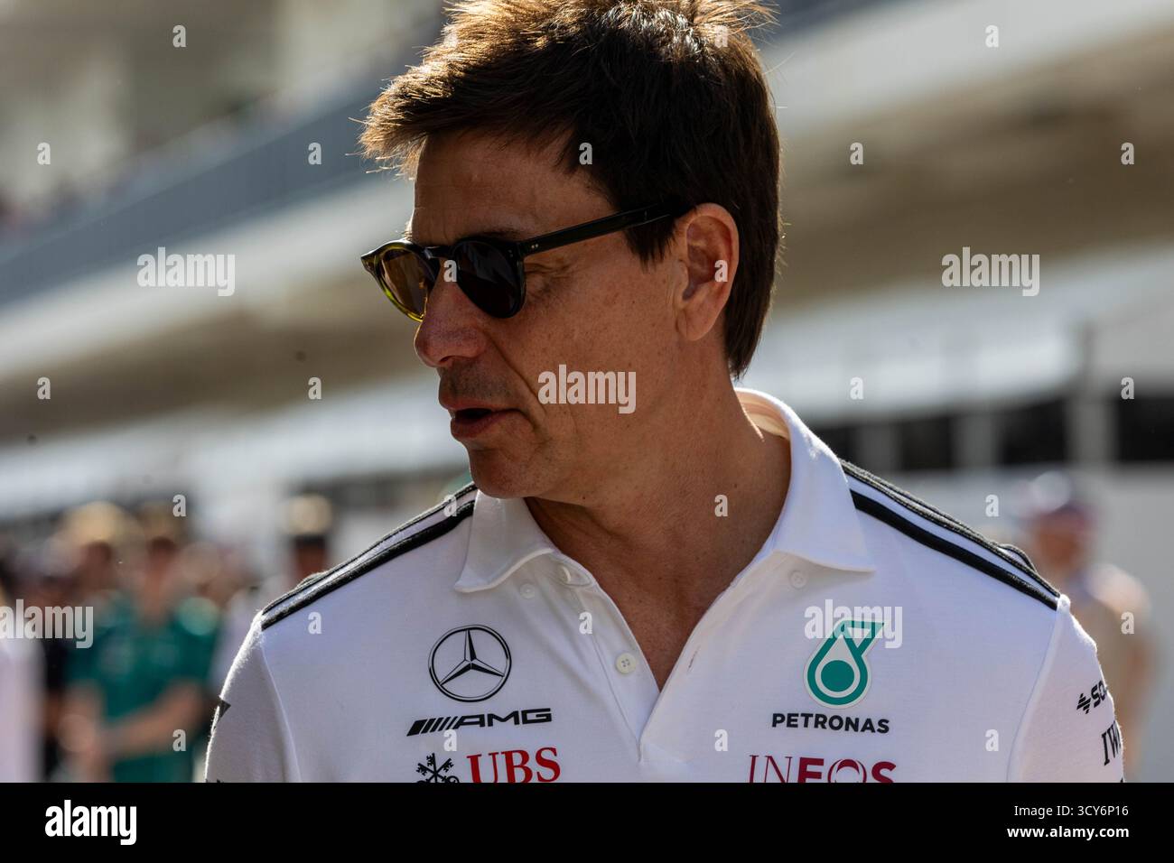 Austin, Texas, Stati Uniti, 17 ottobre 2025, Toto Wolff, Mercedes, durante le qualificazioni Sprint - foto Filip Skripko/Alamy Live News Foto Stock