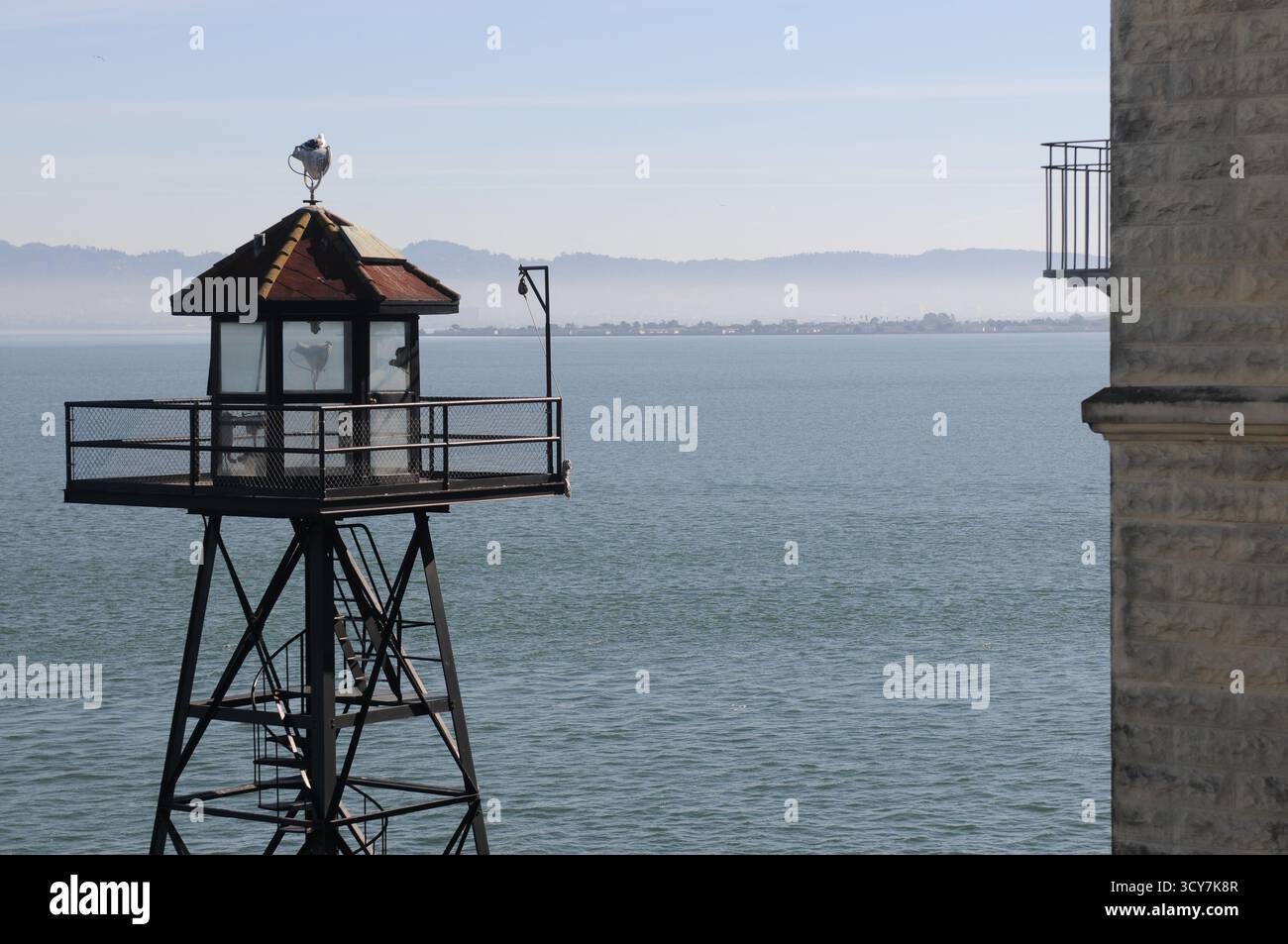 Alcatraz Prison, una famosa isola situata nella Baia di San Francisco, California. Foto Stock