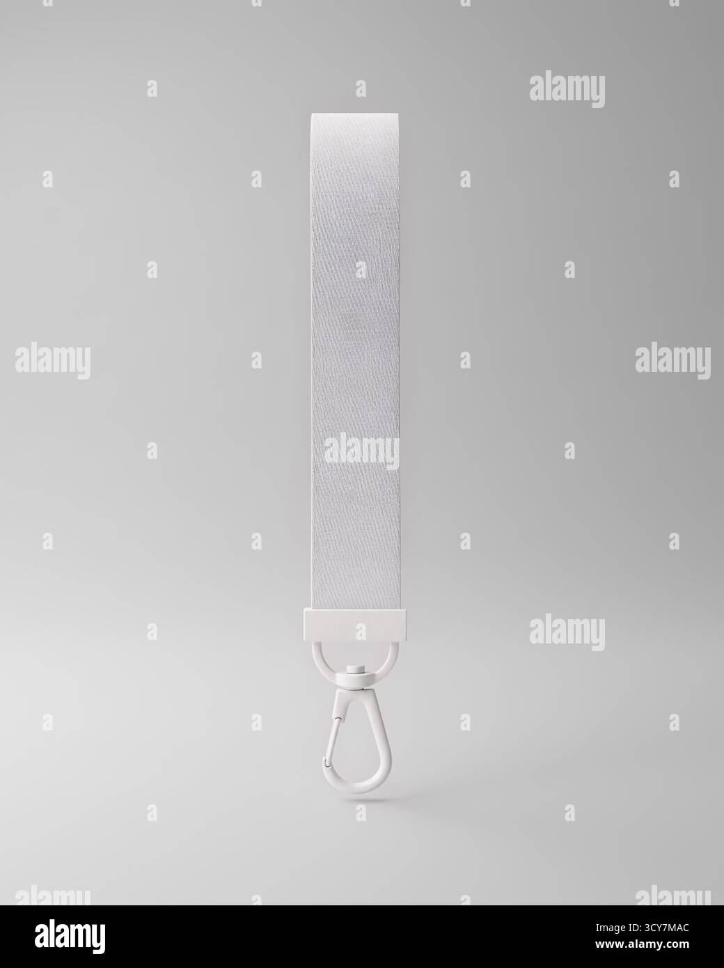 mockup di portachiavi a nastro con clip moschettone Foto Stock