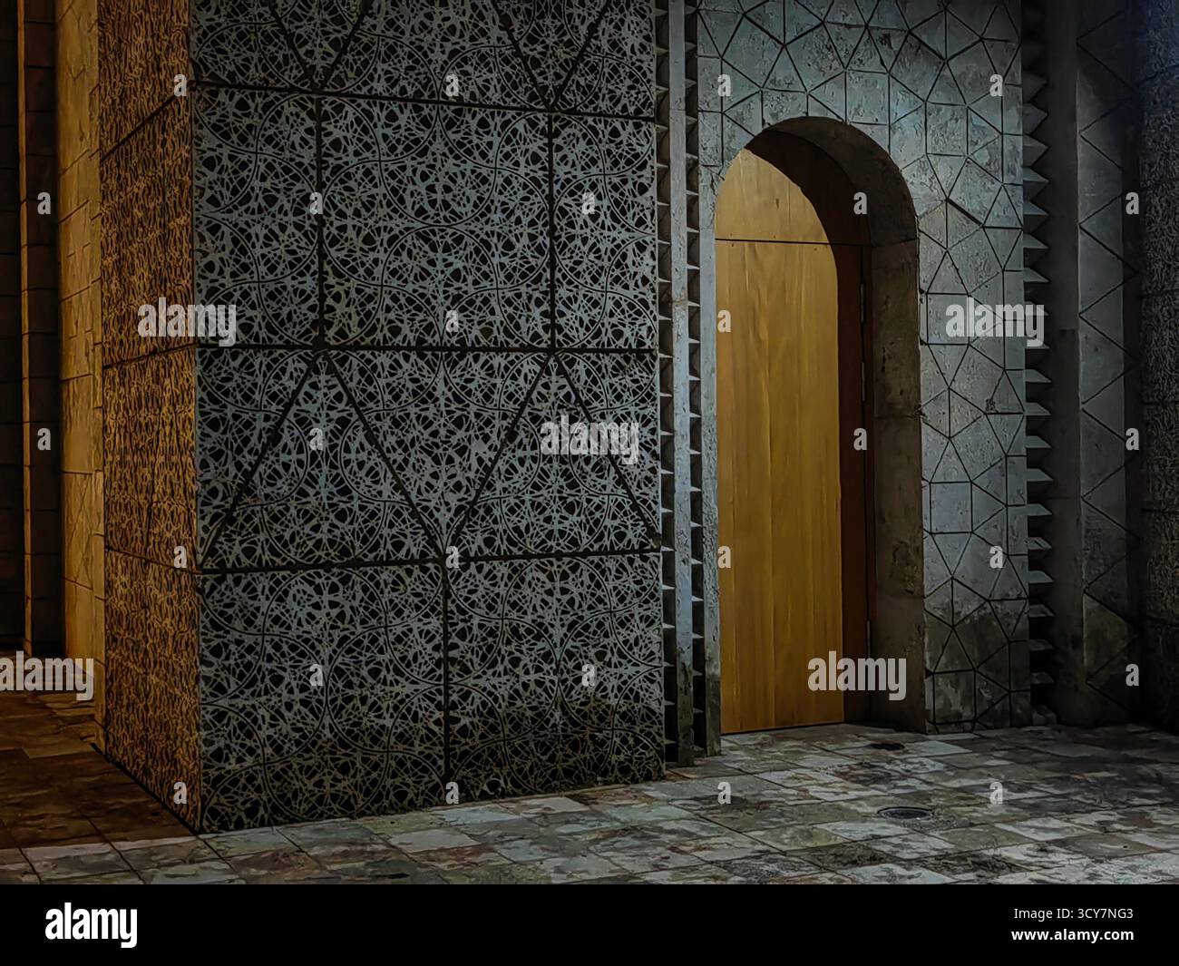 Porta sacra. Inquadra nella notte. Foto Stock