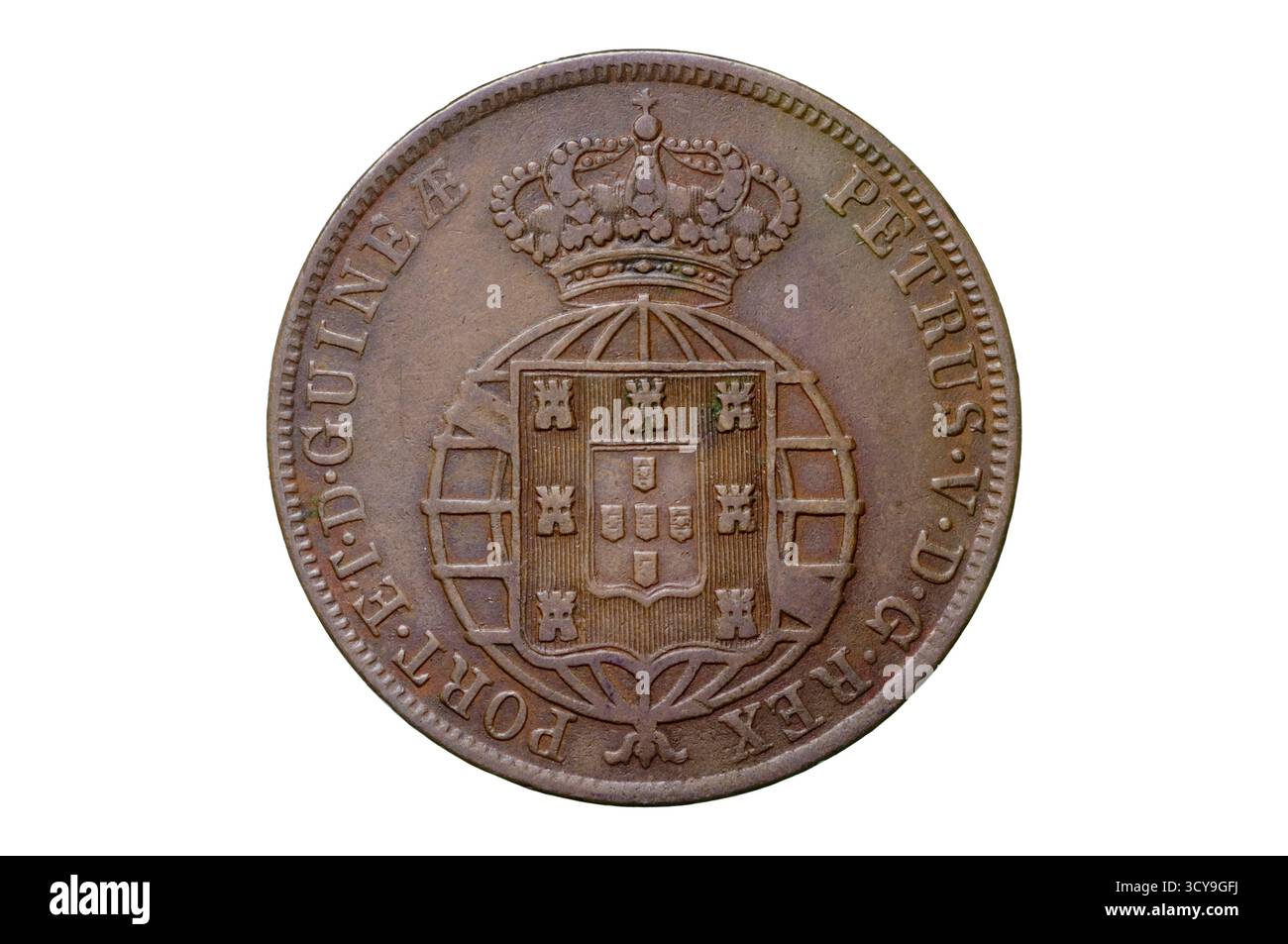 ½ Macuta Coin dell'Angola Foto Stock