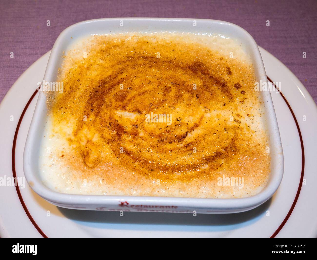 Arroz con leche asturiano Foto Stock