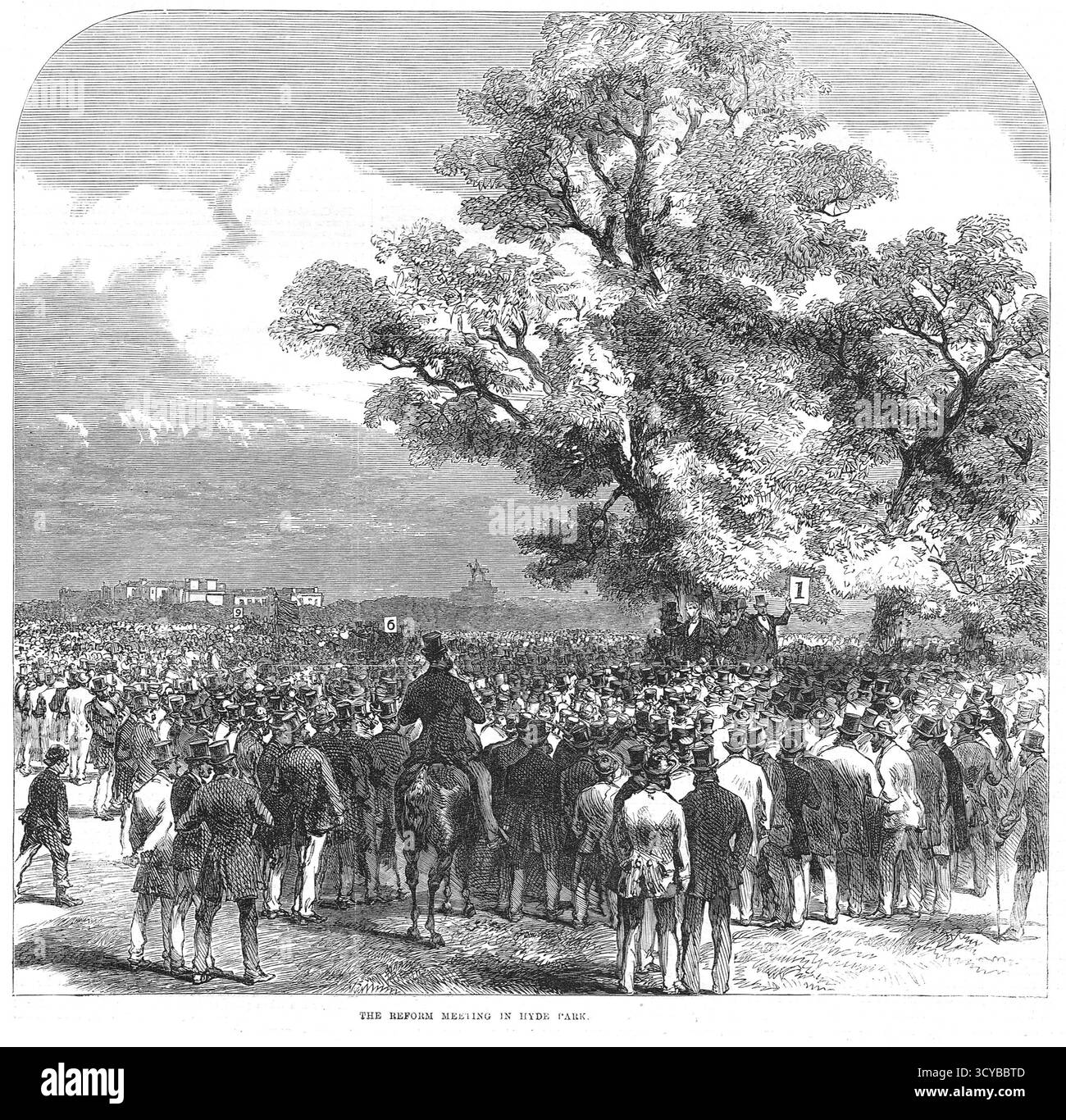 Riunione delle riforme a Hyde Park, 6 maggio 1867 Foto Stock