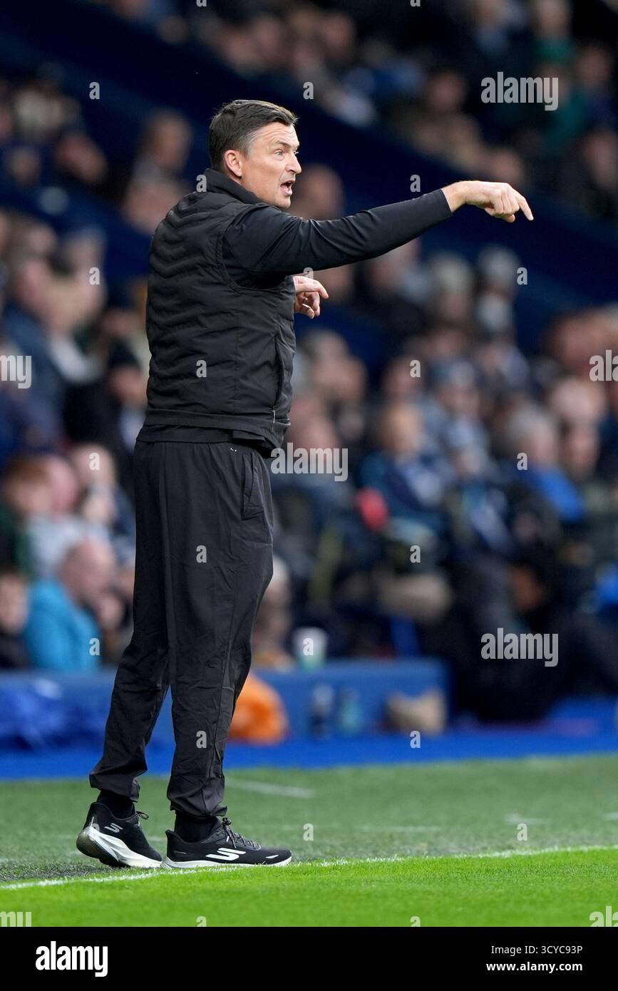 Il manager del Preston North End Paul Heckingbottom durante lo Sky Bet Championship match agli Hawthorns, West Bromwich. Data foto: Sabato 18 ottobre 2025. Foto Stock