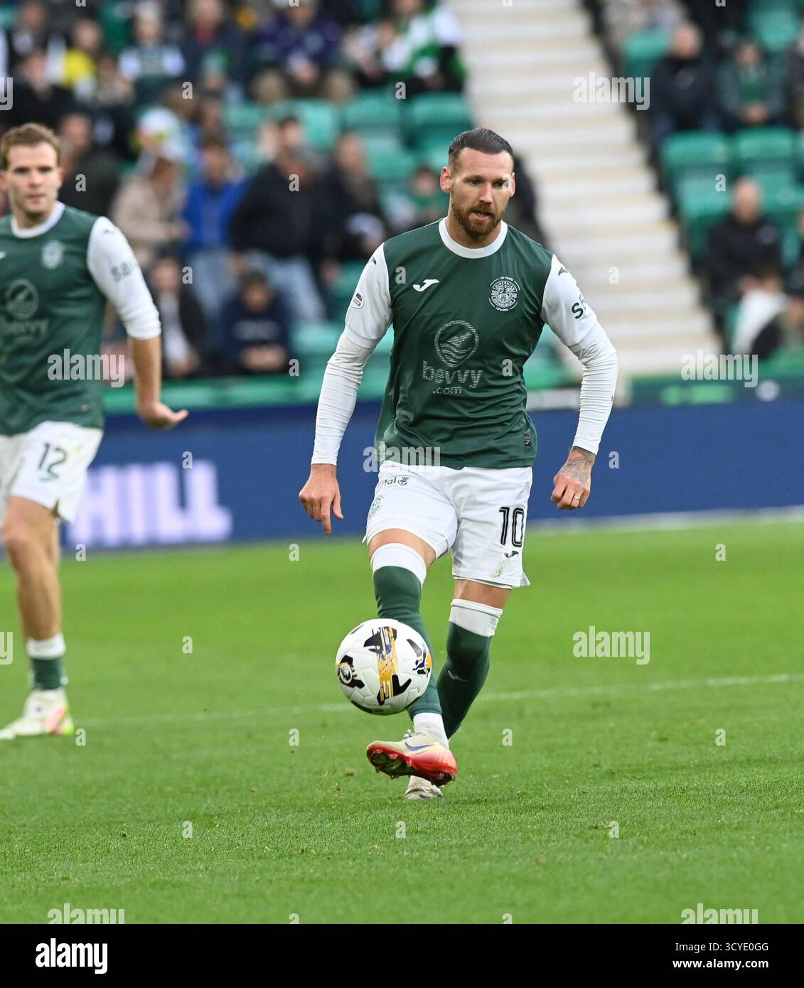 Easter Road Stadium, Edimburgo.Scozia Regno Unito.18 ottobre 25 William Hill Scottish Premiership Match Hibernian vs Livingston crediti: eric mccowat/Alamy Live News Foto Stock