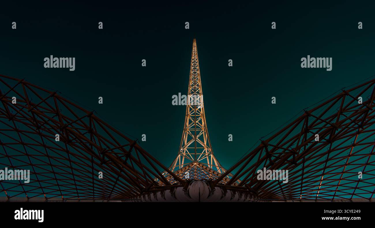 Struttura delle guglie di notte Foto Stock