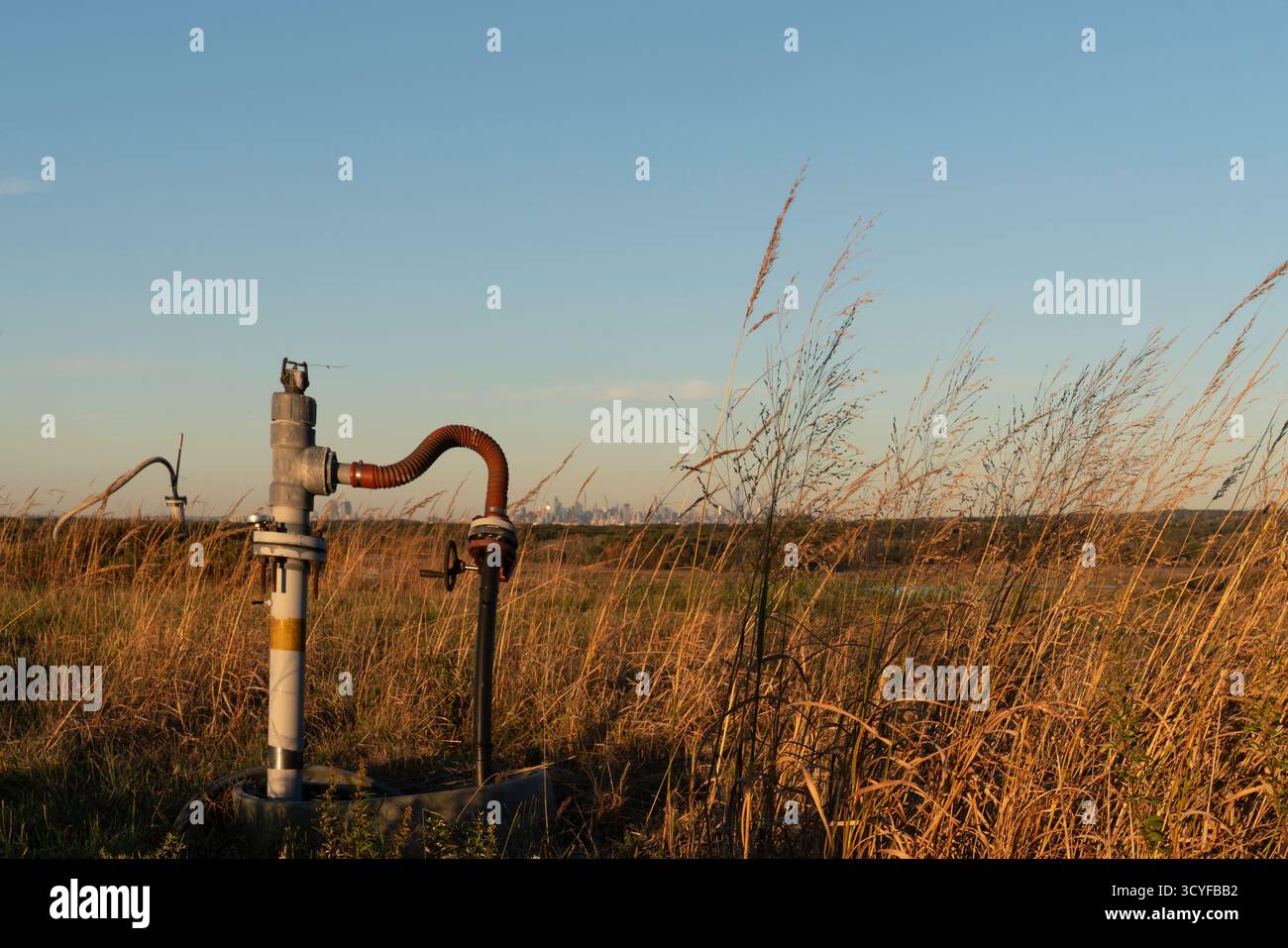 Freshkills un progetto da discarica a parco è un modello per la bonifica sostenibile del terreno. L'apertura prevista per il 2036 sarà il più grande parco di New York. Foto Stock