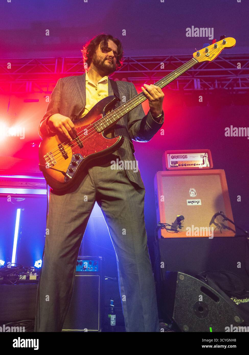 Keele, Regno Unito. 18 ottobre 2025. Casino, la band nata a Liverpool che sostiene Lightning Seeds alla Keele Students Union nello Staffordshire. Credito Ian Knight/Alamy Live News Foto Stock