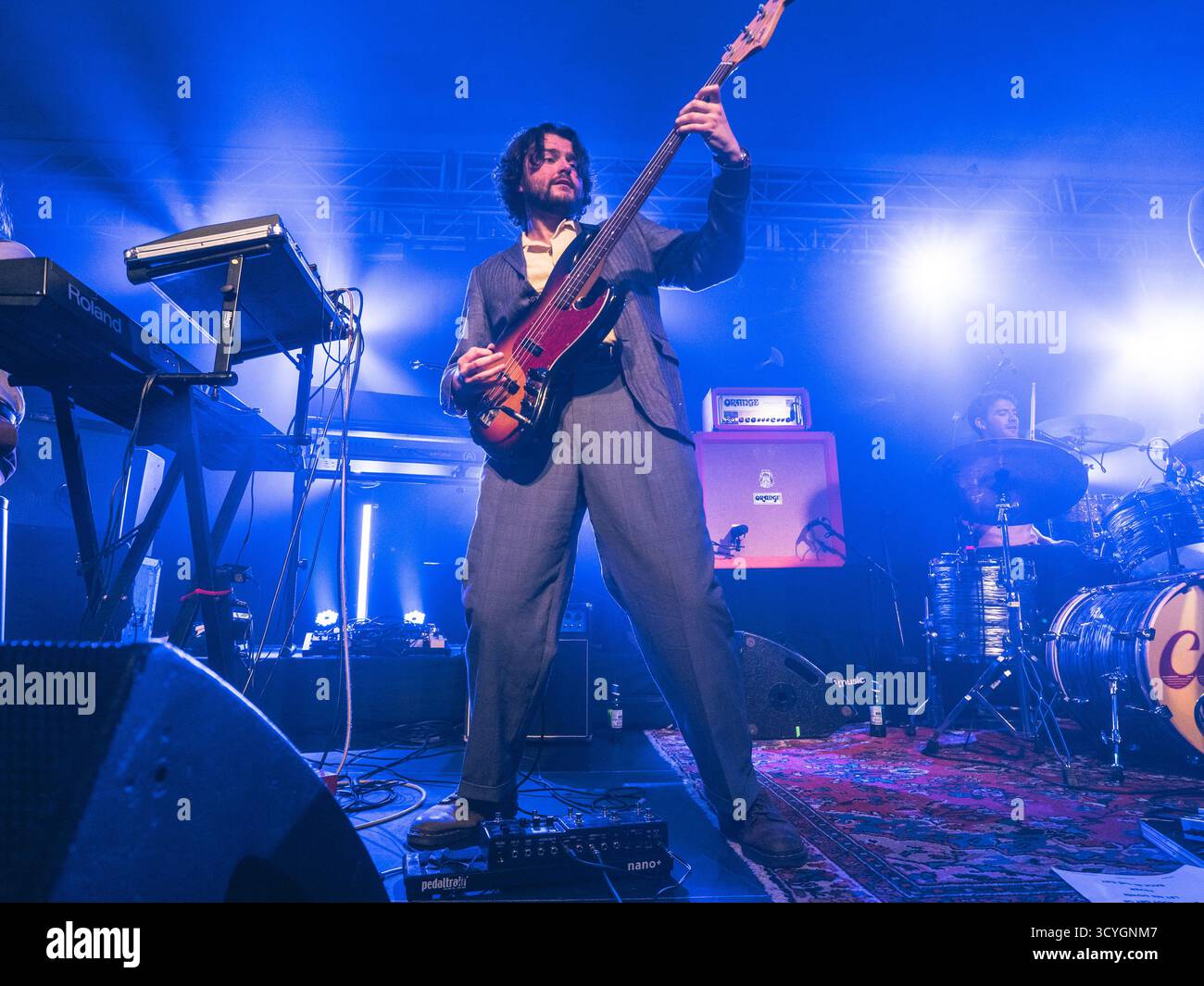Keele, Regno Unito. 18 ottobre 2025. Casino, la band nata a Liverpool che sostiene Lightning Seeds alla Keele Students Union nello Staffordshire. Credito Ian Knight/Alamy Live News Foto Stock