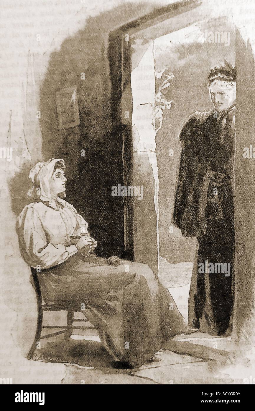 1897 - un'immagine che contrasta le mode di abbigliamento delle donne più giovani e più anziane alla fine degli anni '1800 Foto Stock