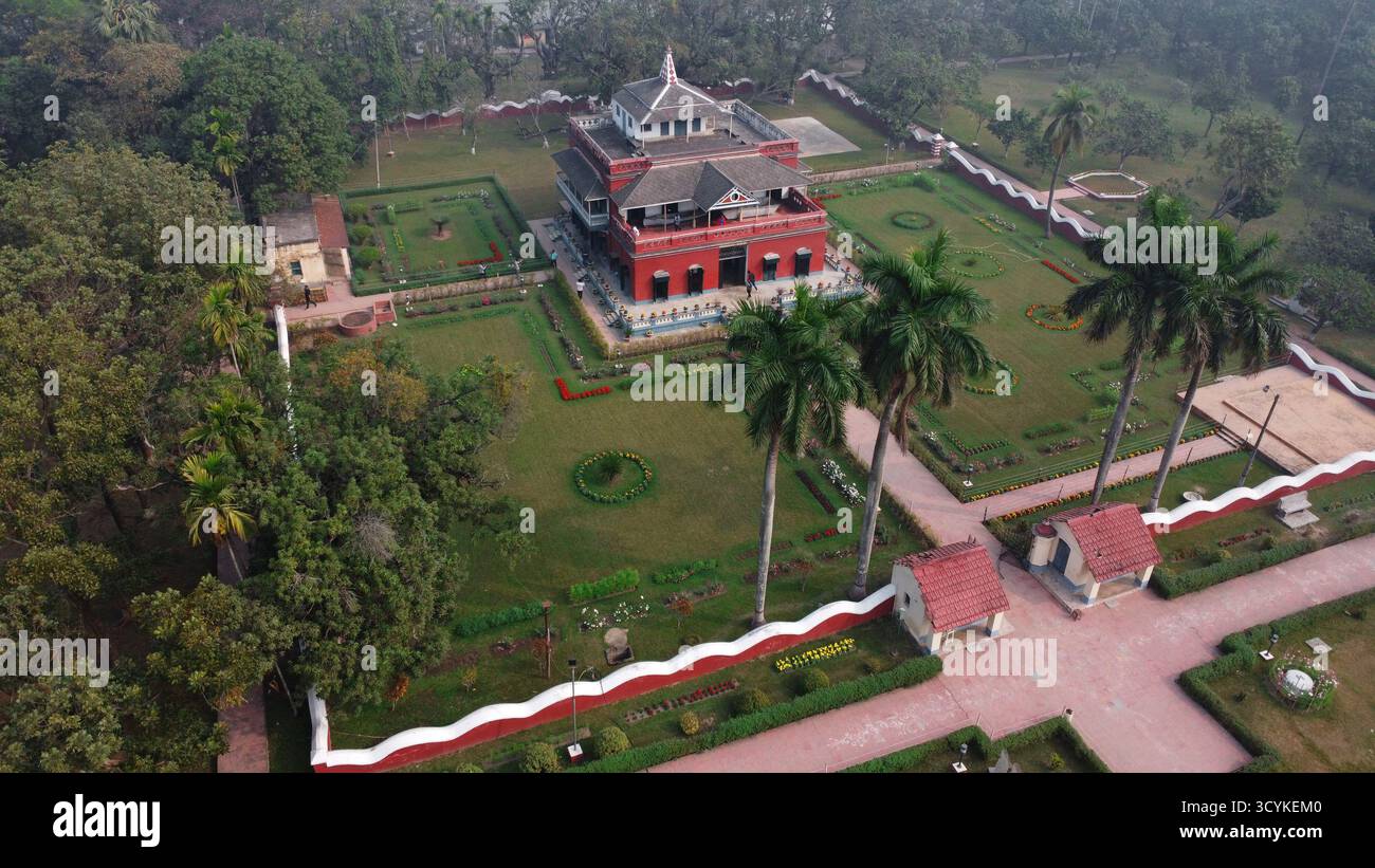 Rabindranath Thakur Kuthibari a Kushtia, Bangladesh, è la residenza storica del poeta premio Nobel, che riflette il patrimonio culturale e l'eredità. Foto Stock