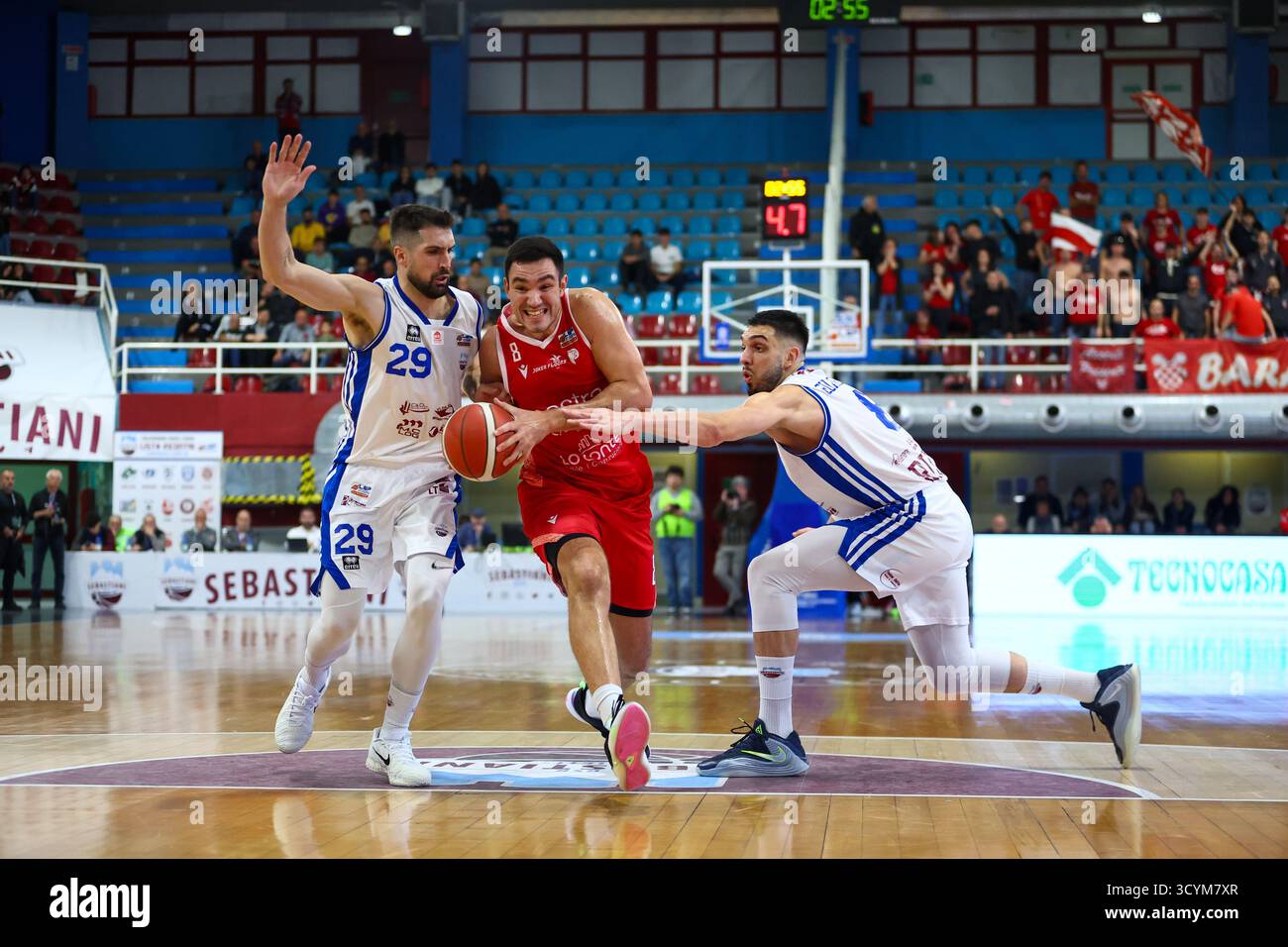 Rieti, Ri, Italia. 19 ottobre 2025. ALESSANDRINI PISTOIA durante RSR Sebastiani Rieti vs Estra Pistoia - Vecchio Wide West serie A2 Maschile 2025-2026 - Round 7 regular season (Credit Image: © Alessio De Marco/ZUMA Press Wire) SOLO USO EDITORIALE! Non per USO commerciale! Foto Stock
