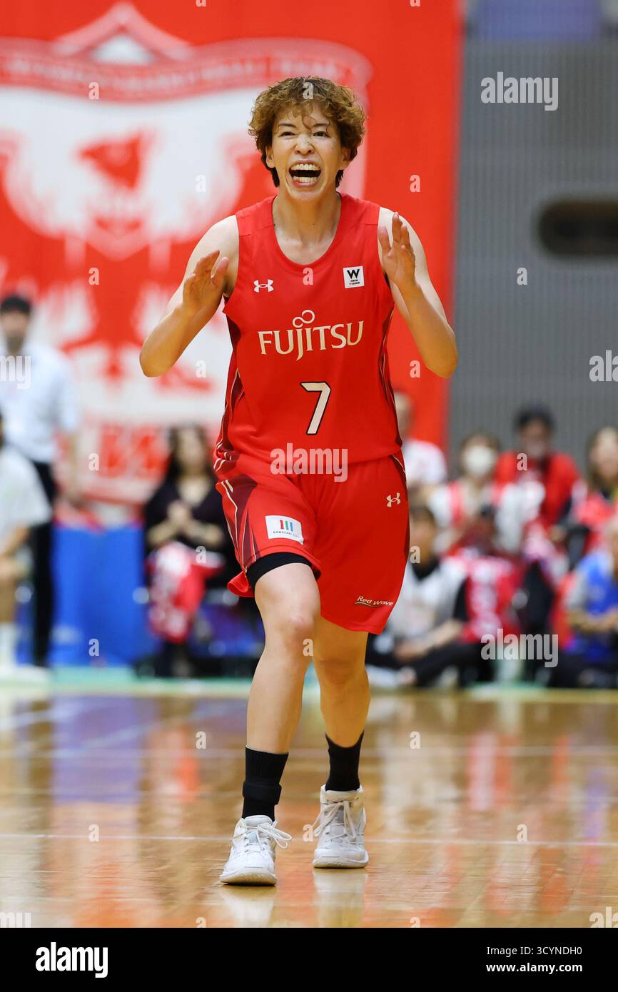 Kanagawa, Giappone. 19 ottobre 2025. Saki Hayashi (RedWave) Basketball: WJBL 2025-2026 W League match tra Fujitsu Red Wave - Denso Iris all'arena Odawara di Kanagawa, Giappone. Crediti: Yohei Osada/AFLO SPORT/Alamy Live News Foto Stock