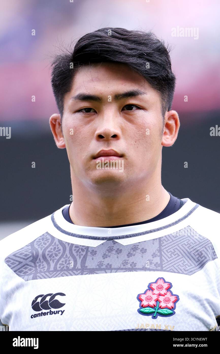 Yodoko Sakura Stadium, Osaka, Giappone. 18 ottobre 2025. Shoma Sagawa (JPN), 18 OTTOBRE 2025 - Rugby: Asahi Super Dry Challenge Match 2025 partita tra Giappone XV e Australia A allo Yodoko Sakura Stadium di Osaka, Giappone. Crediti: Naoki Nishimura/AFLO SPORT/Alamy Live News Foto Stock