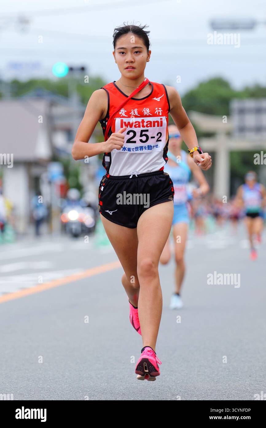 Fukuoka, Giappone. 19 ottobre 2025. Ayu Ishitani () Ekiden : 11° All Japan Women's Industrial Ekiden Race Qualifier 2° sezione a Fukuoka, Giappone . Crediti: Naoki Nishimura/AFLO SPORT/Alamy Live News Foto Stock