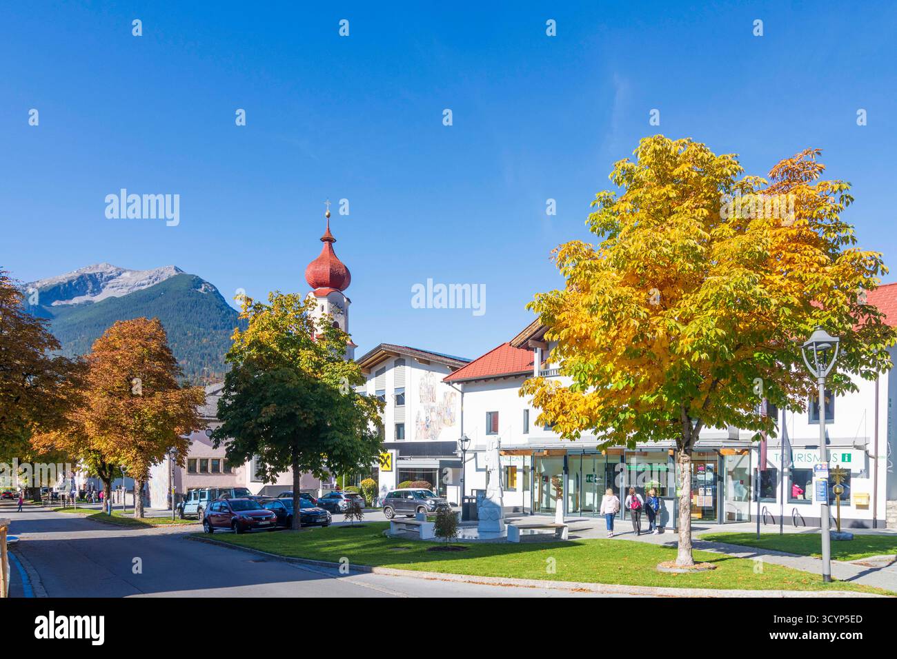 chiesa Ehrwald Ehrwald Tiroler Zugspitz Arena Tirol, Tirolo Austria Foto Stock