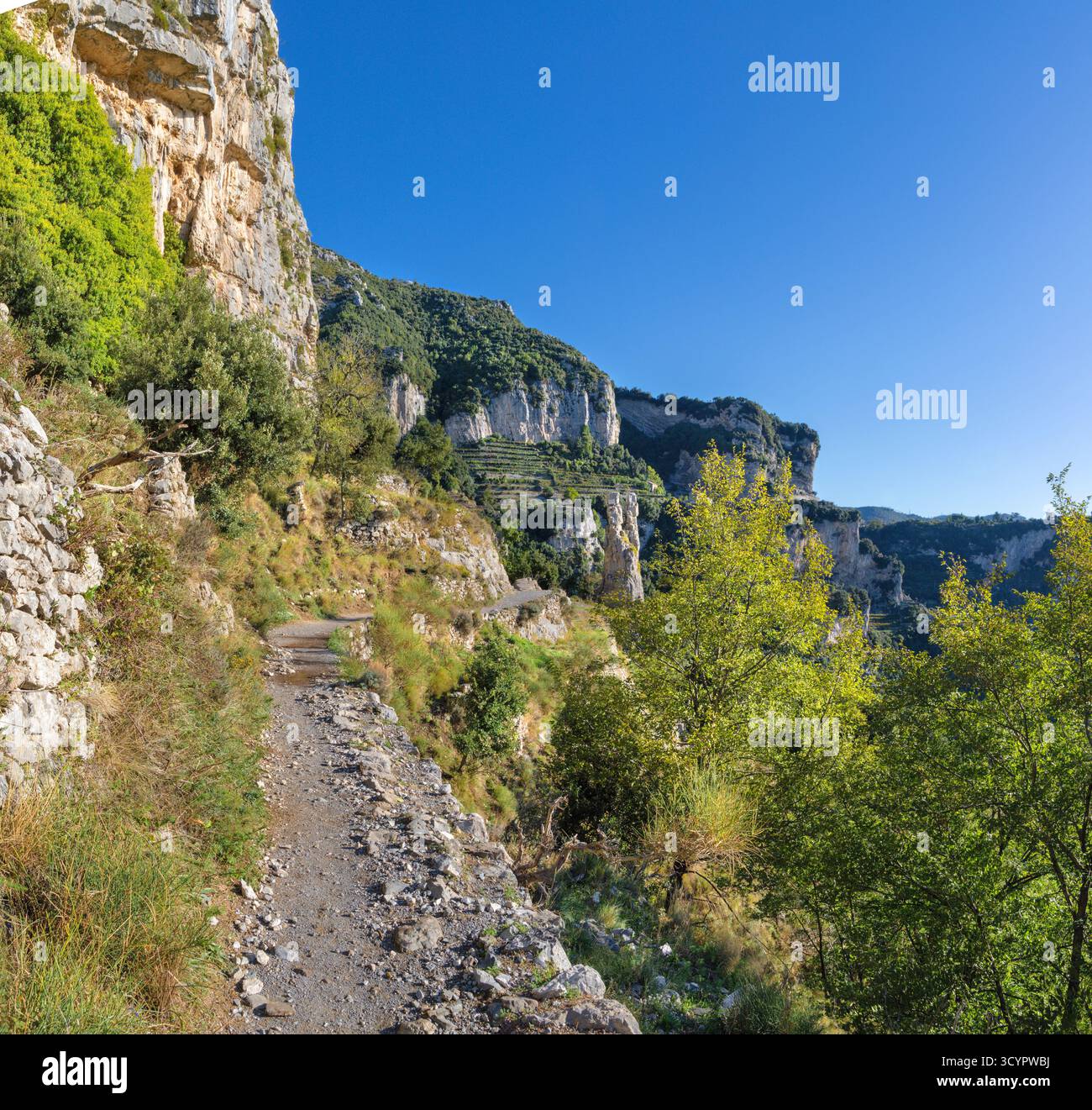 Sentiero degli dei - l'escursione costiera amalfitana - Sentiero degli dei Foto Stock