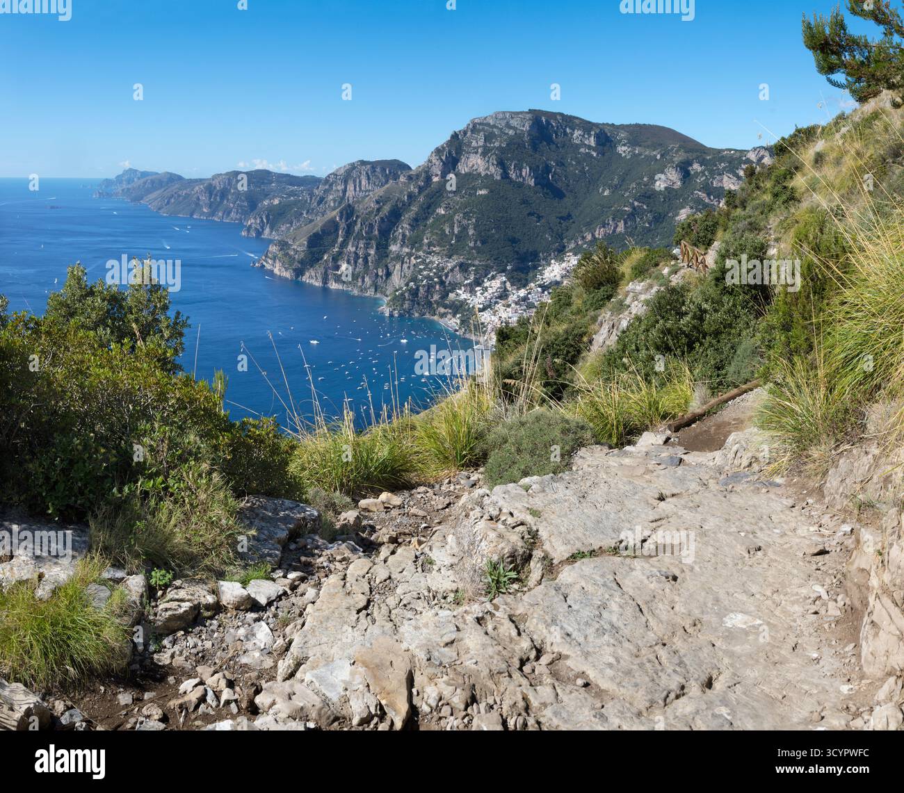 Sentiero degli dei - l'escursione costiera amalfitana - Sentiero degli dei Foto Stock