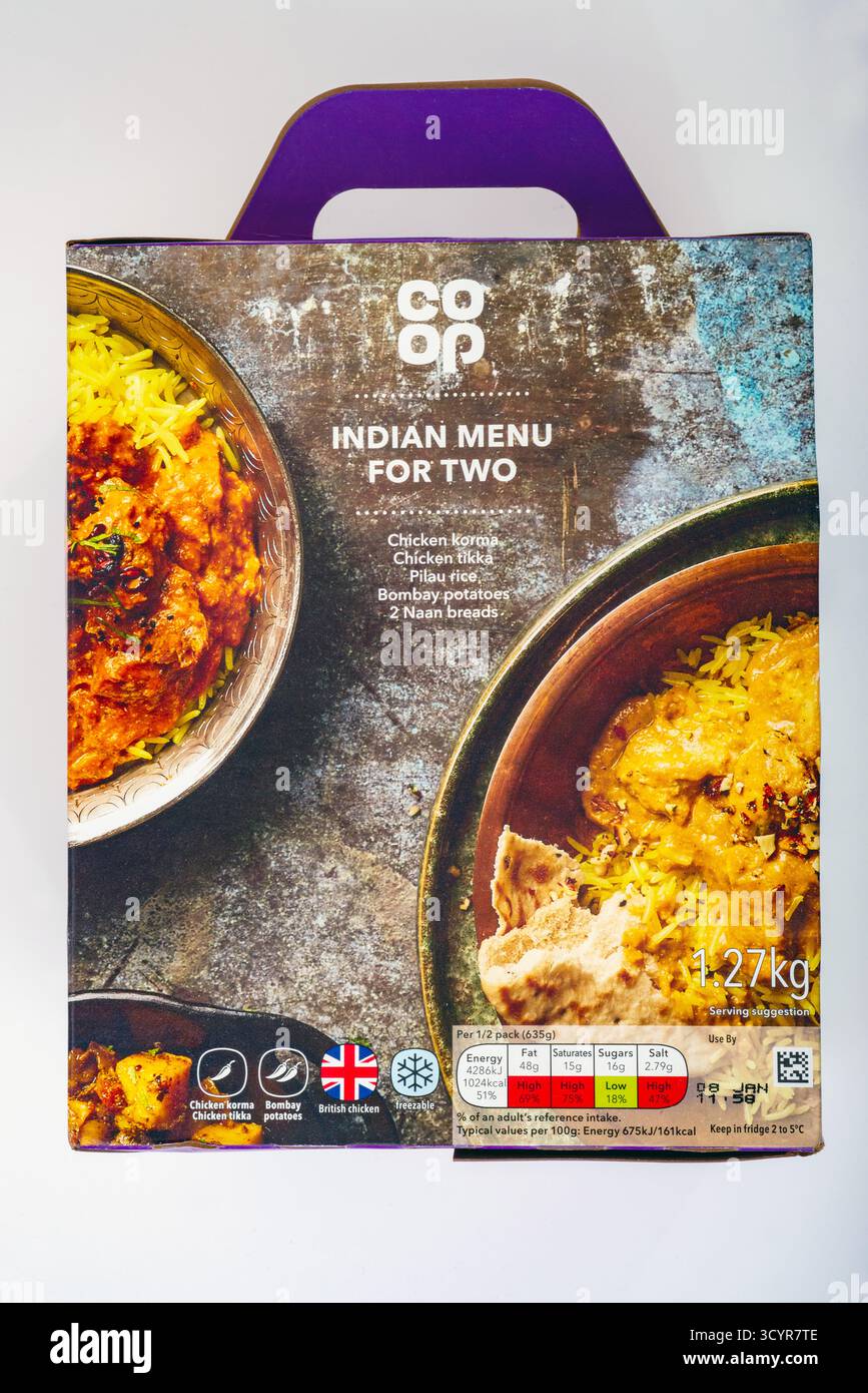 Pasto indiano Coop per due Foto Stock