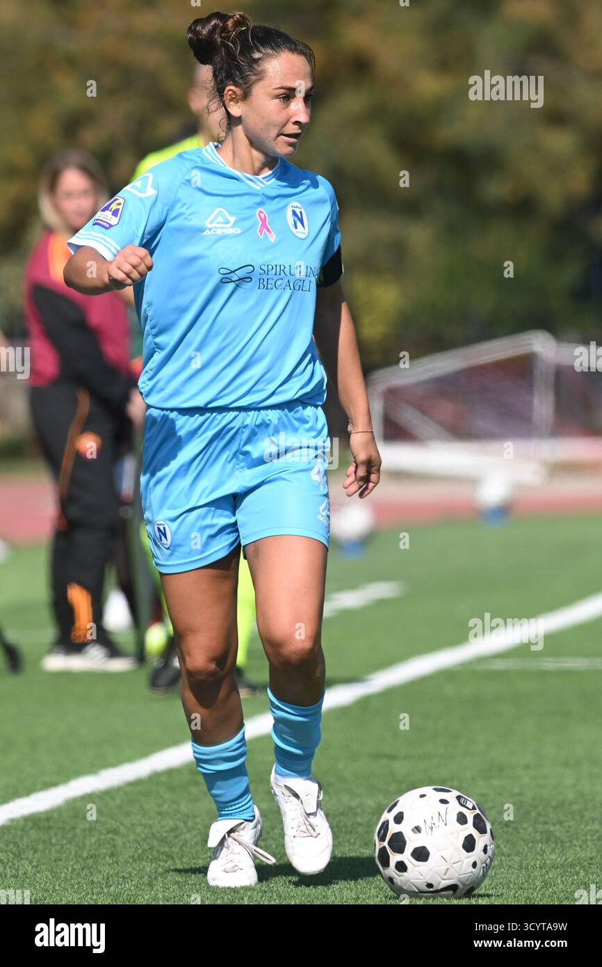 Cercola, Italia. 19 ottobre 2025. Tecla Pettenuzzo di Napoli femminile in azione durante la serie A Women Athoma Napoli Women vs AS Roma finale Score Roma vince 1-3 (Credit Image: © Agostino Gemito/Pacific Press via ZUMA Press Wire) SOLO USO EDITORIALE! Non per USO commerciale! Foto Stock