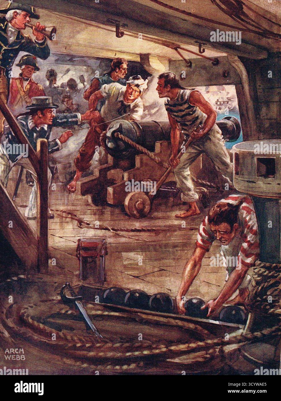 Battaglia di Copenaghen 1801. Illustrazione della poesia di Thomas Campbell intitolata la battaglia del Baltico. Foto Stock