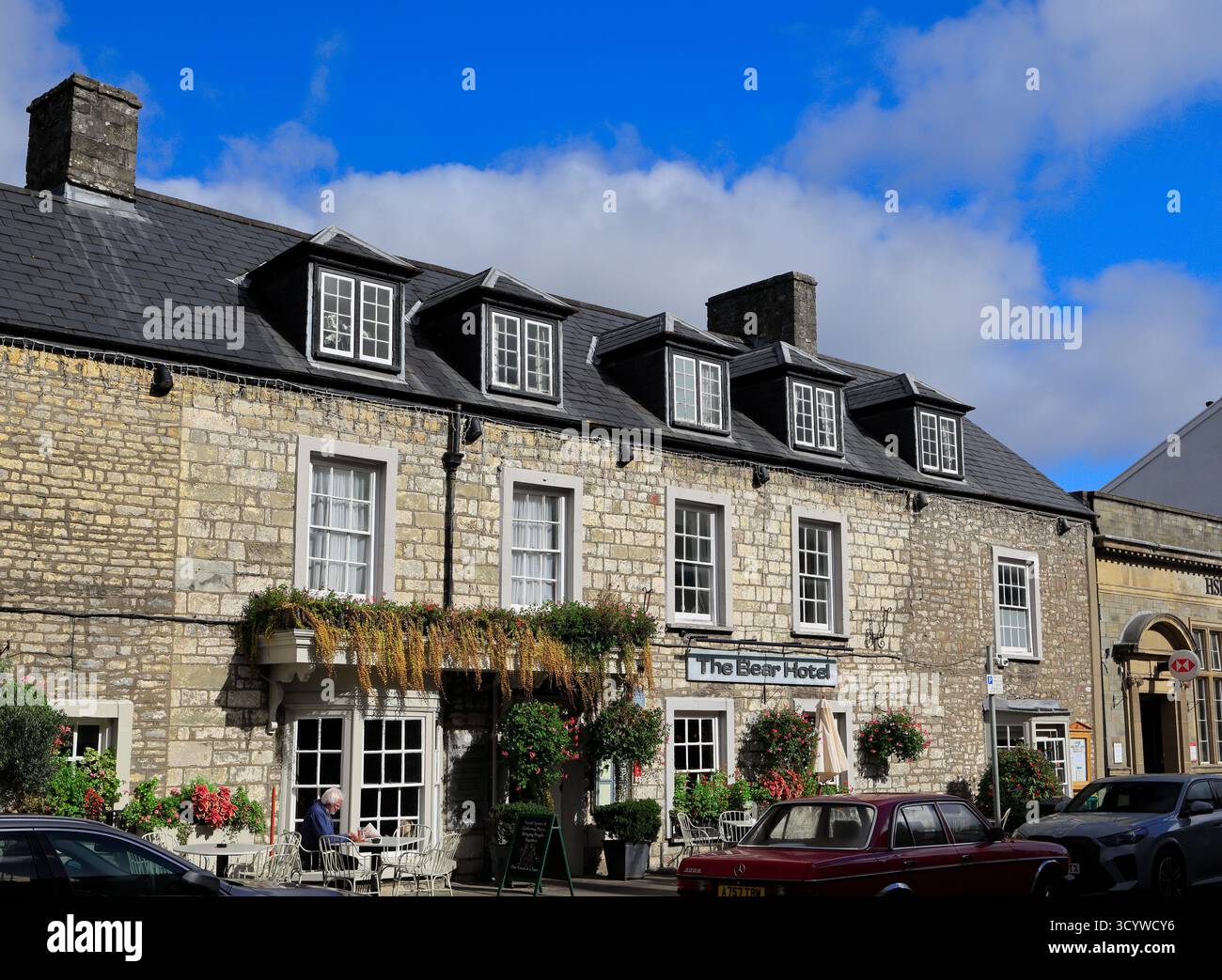 Bear Inn, Cowbridge High Street, Vale of Glamorgan, South Wales, Regno Unito. Foto Stock