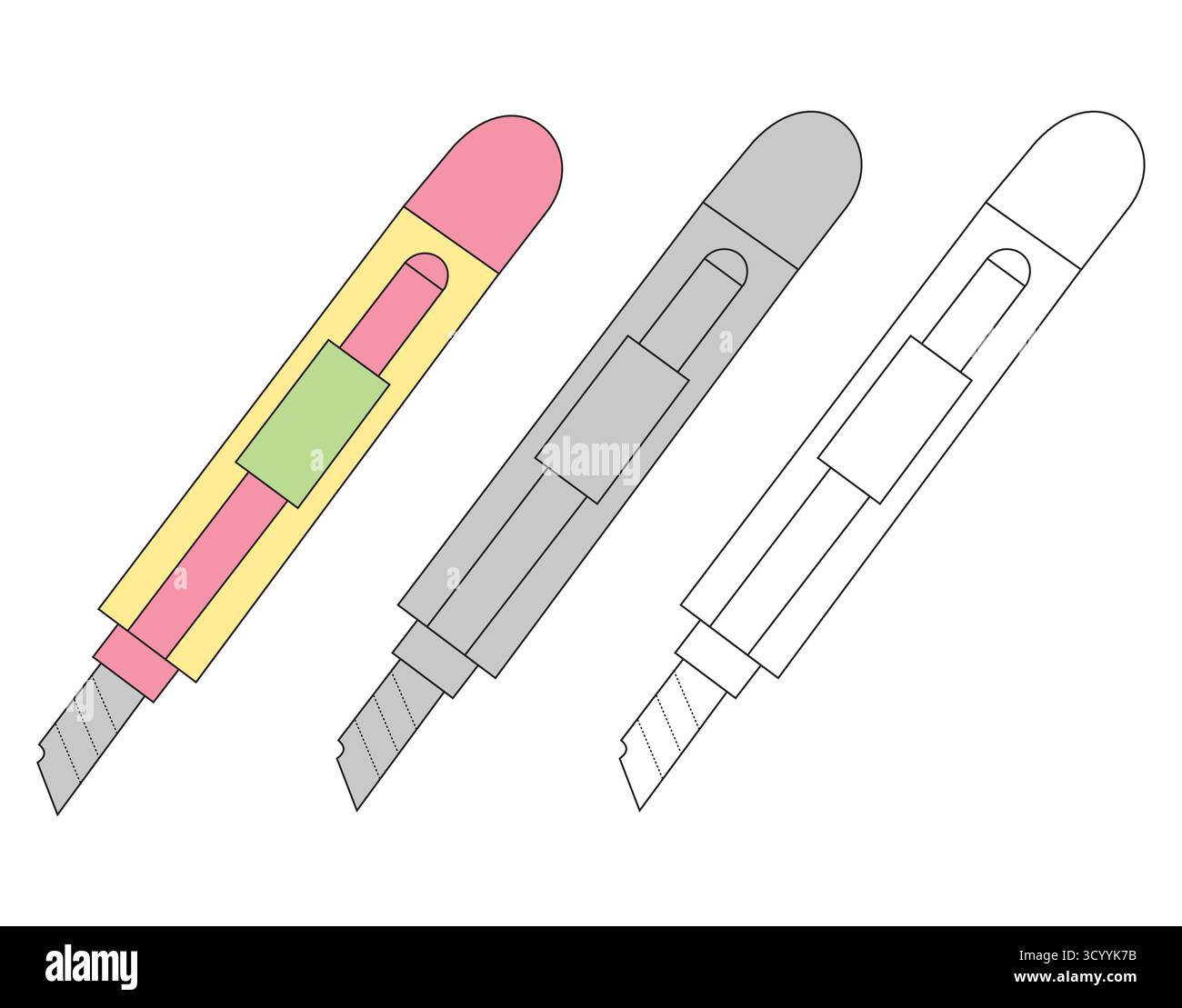 Illustrazione del vettore utensile manuale con lame affilate Illustrazione Vettoriale