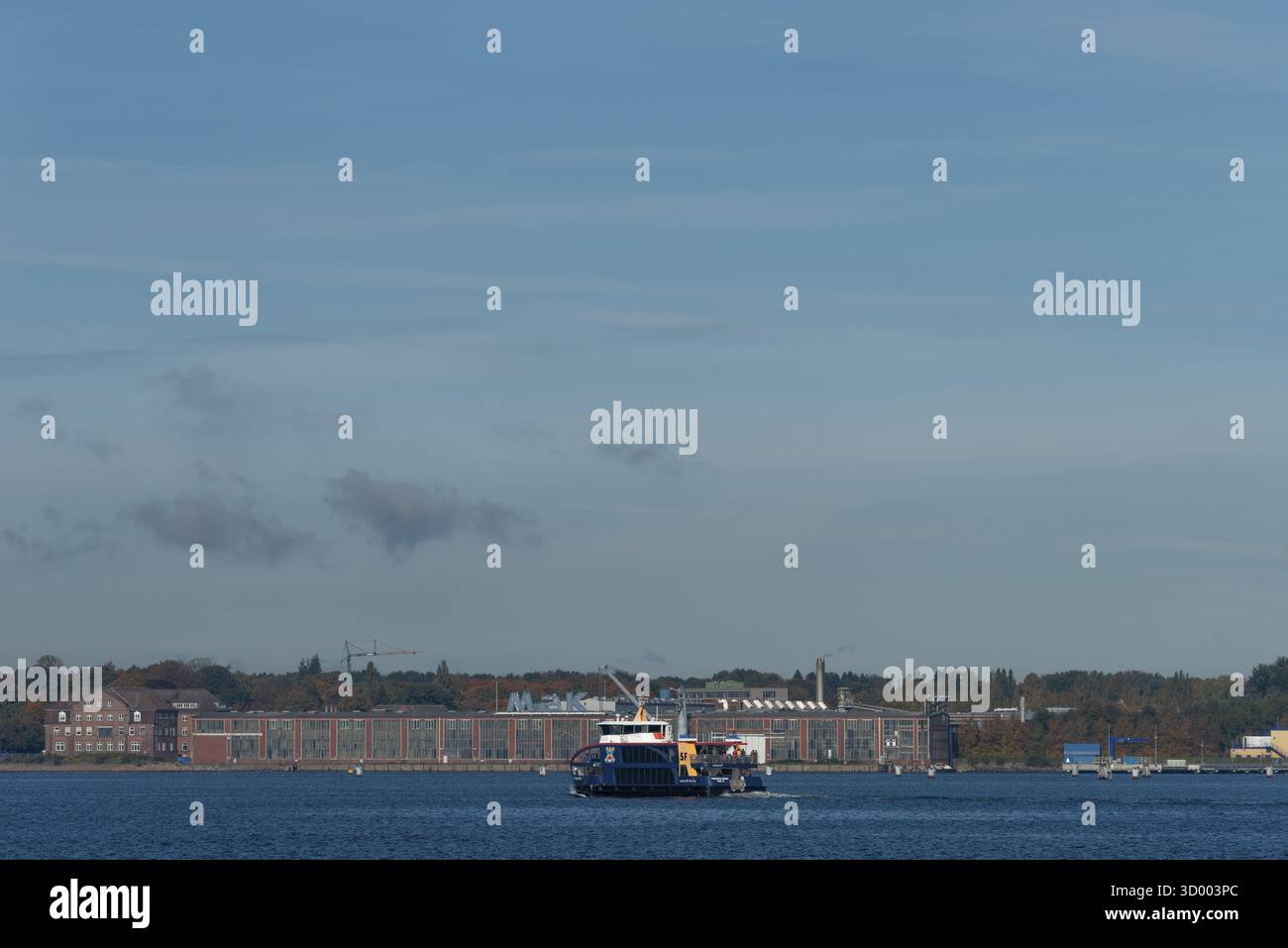 Capitale dello Stato Kiel, distretto di Friedrichsort, edificio dell’ex società Maschinenbau Kiel, MaK, protezione dei monumenti, economia, industria, il fiordo di Kiel Foto Stock