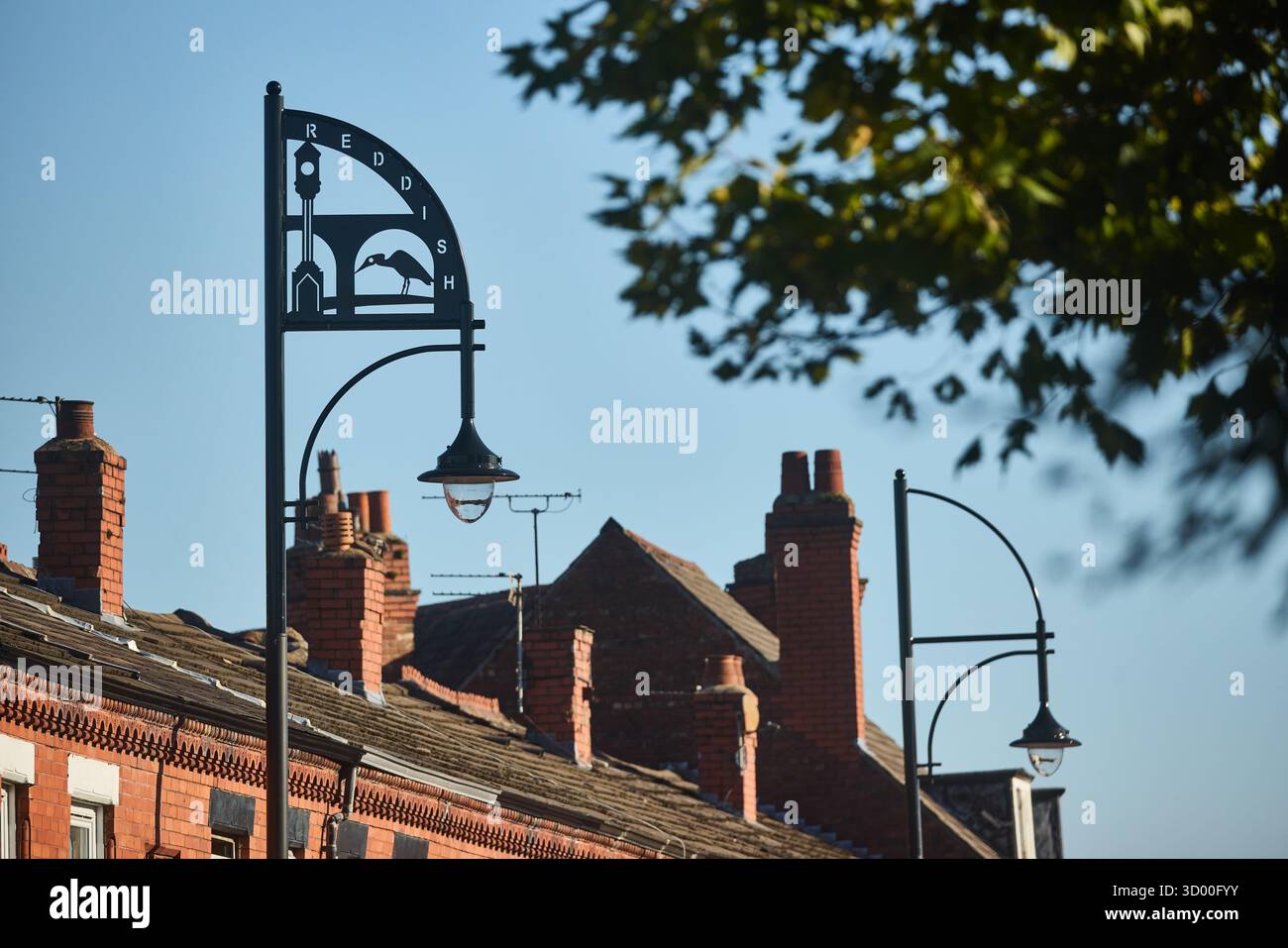 Piazza Houldsworth rossastra a Stockport Foto Stock