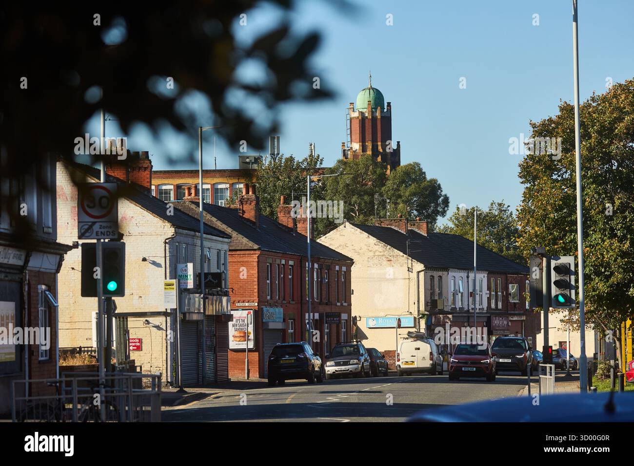 Piazza Houldsworth rossastra a Stockport Foto Stock