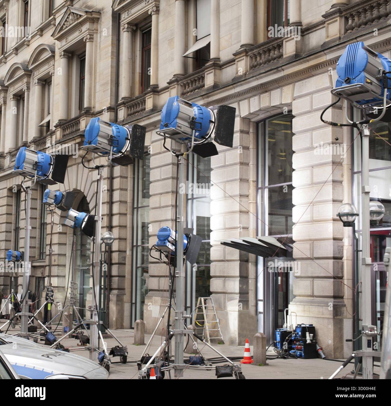 Sistema di illuminazione per la produzione di film Foto Stock