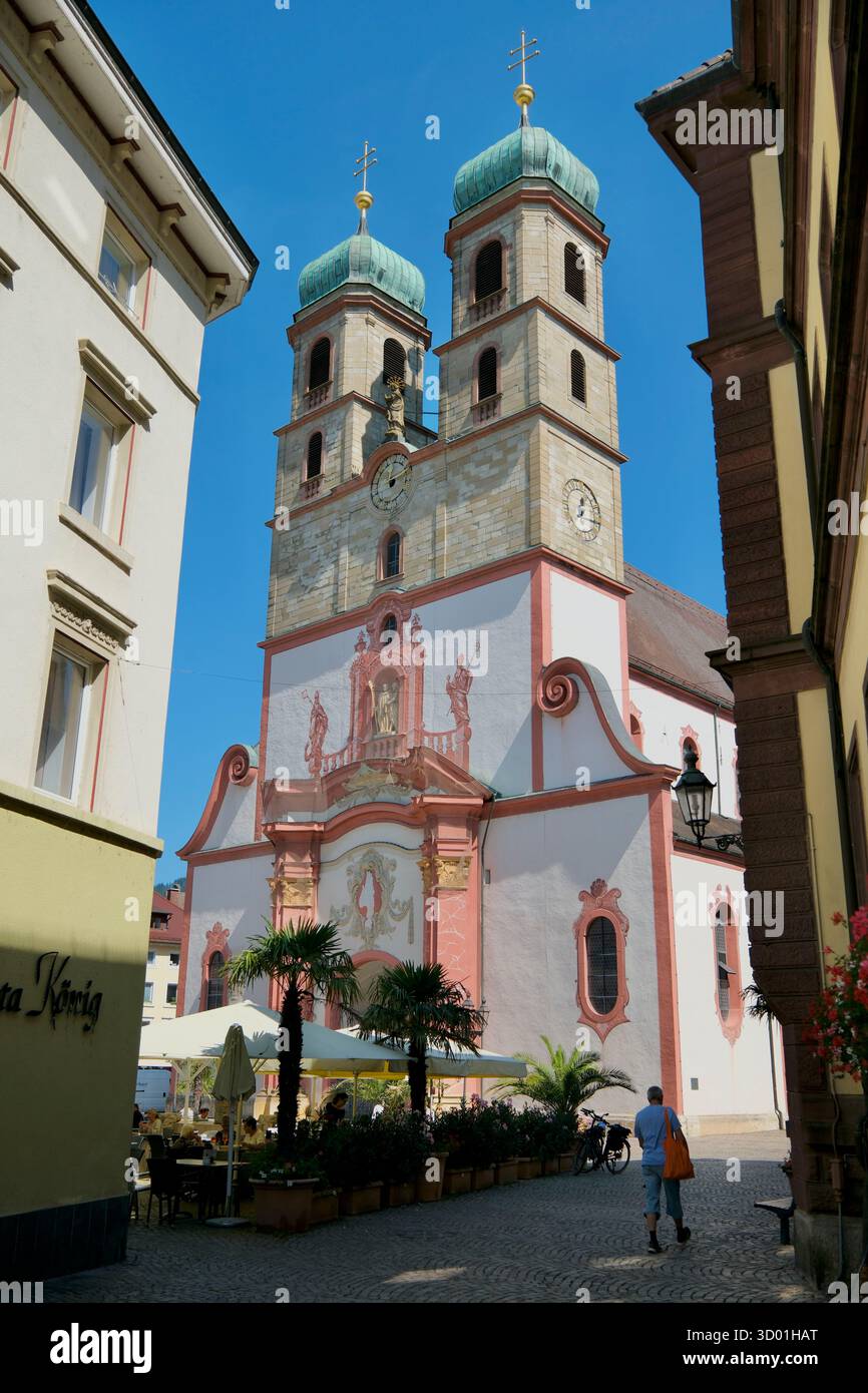 Germania, Baden-Württemberg, Bad Säckingen, la cattedrale barocca di San Fridolino Foto Stock