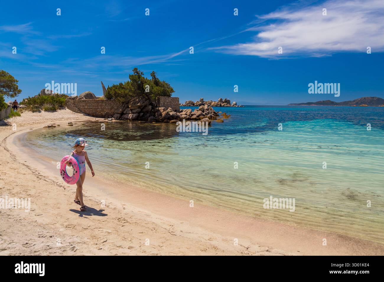 Francia, Corse du Sud, Porto Vecchio, Palombaggia, Tamaricciu beach Foto Stock