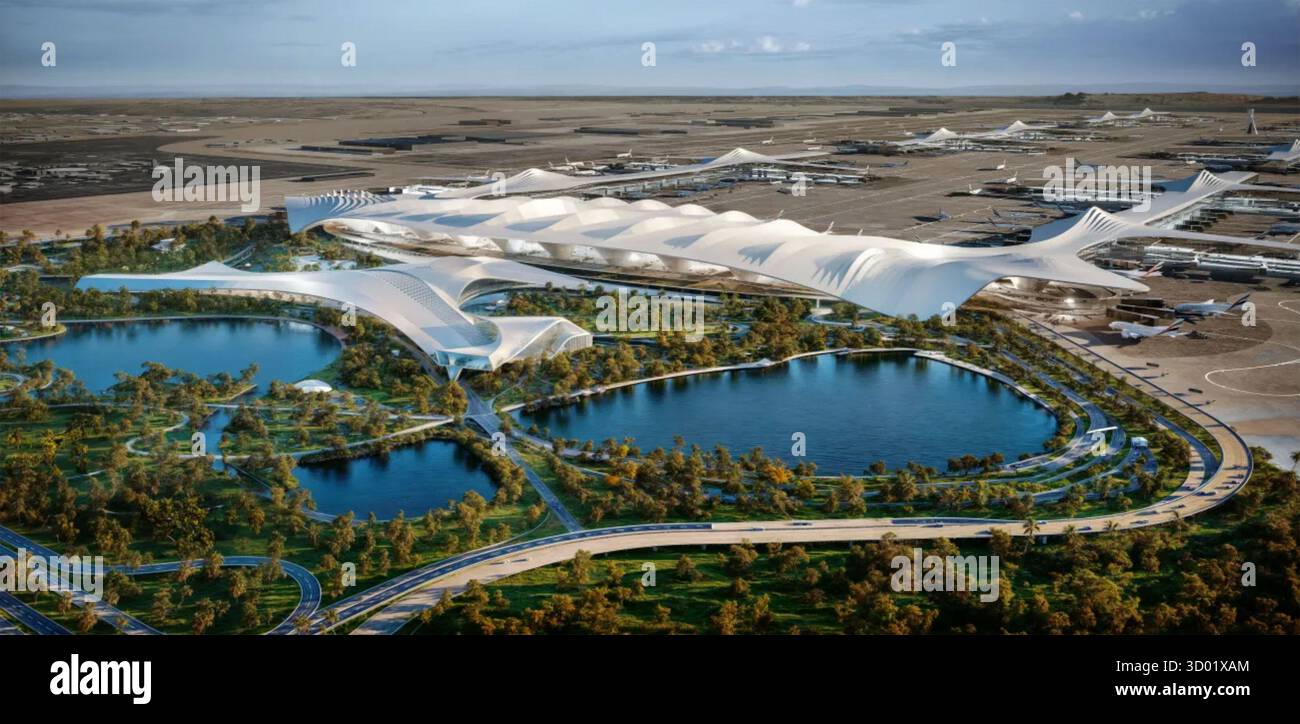 DU8BAI AIRPORT Artist ha dato l'impressione della seconda fase di riqualificazione nel 2025. Foto Stock