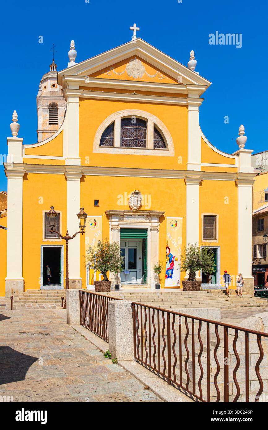 Francia, Corsica del Sud, Ajaccio, Cattedrale di nostra Signora dell'assunzione del XVI secolo o Cattedrale di Santa Maria Assunta Foto Stock