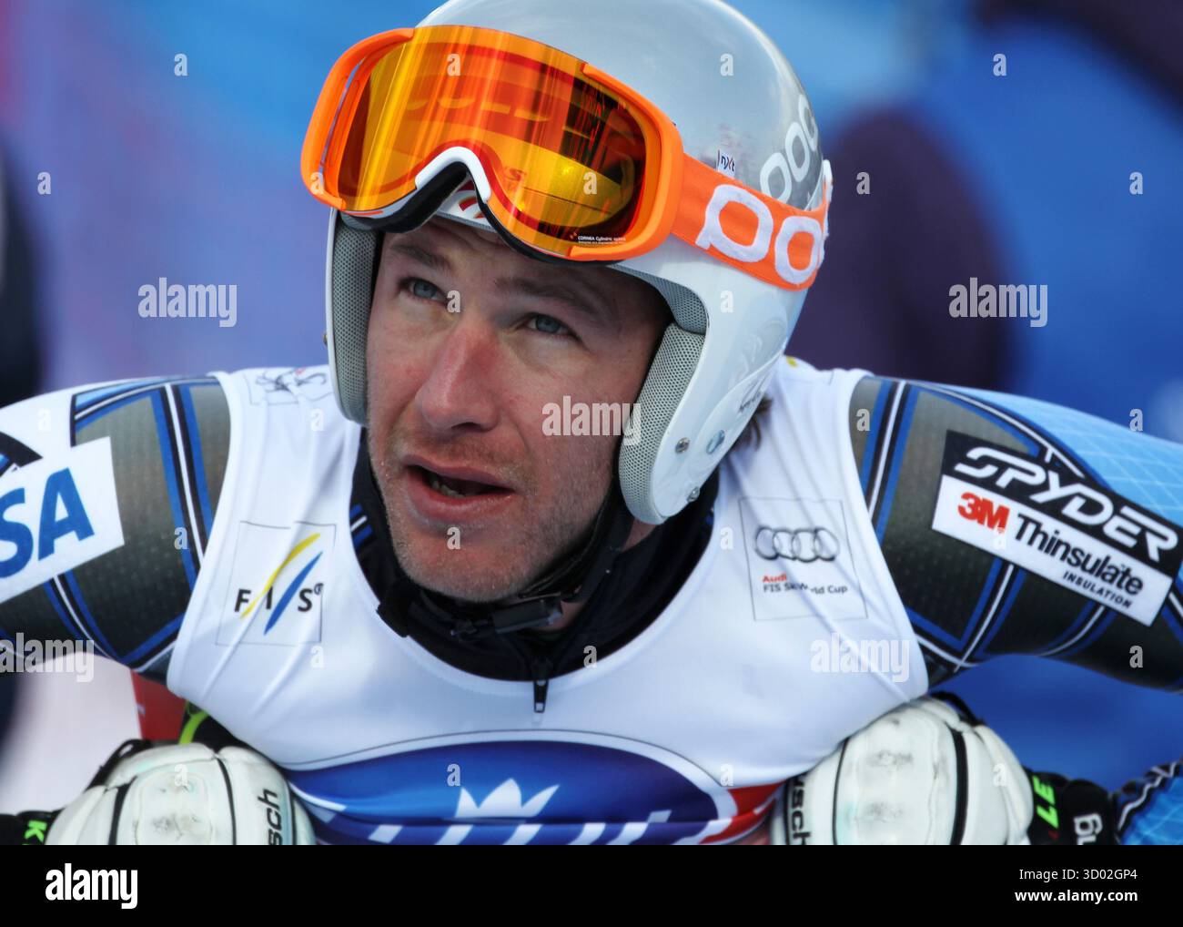 MILLER Bode (USA) Weltcup Abfahrt der Herren auf der Olympiastrecke von Sochi 2014 Sotschi 2014 Olympia Rosa Khutor © diebilderwelt / Alamy Stock Foto Stock