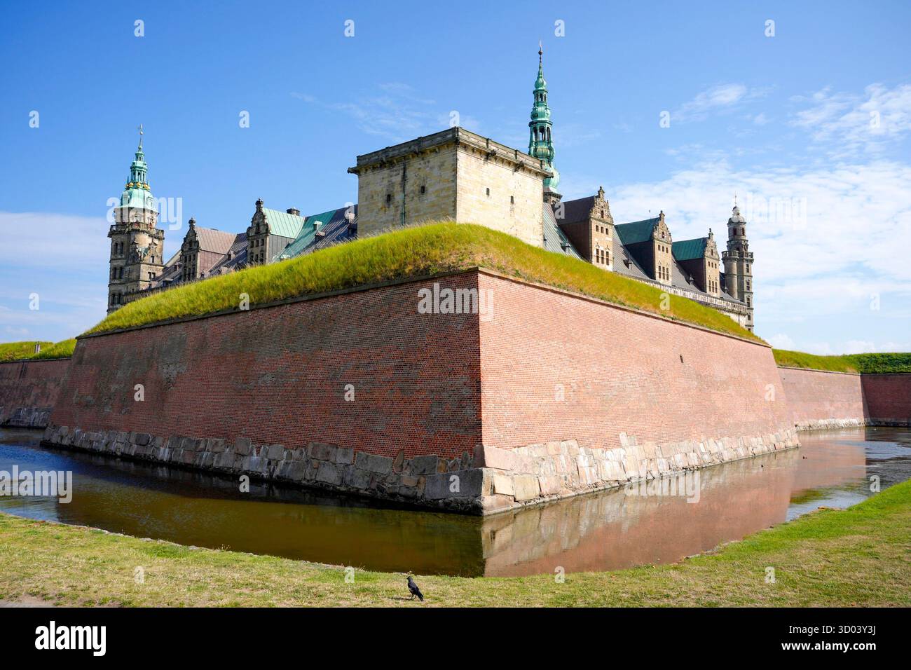 Il castello di Kromborg, noto come fortezza della leggenda di shakespeare, in Danimarca Foto Stock