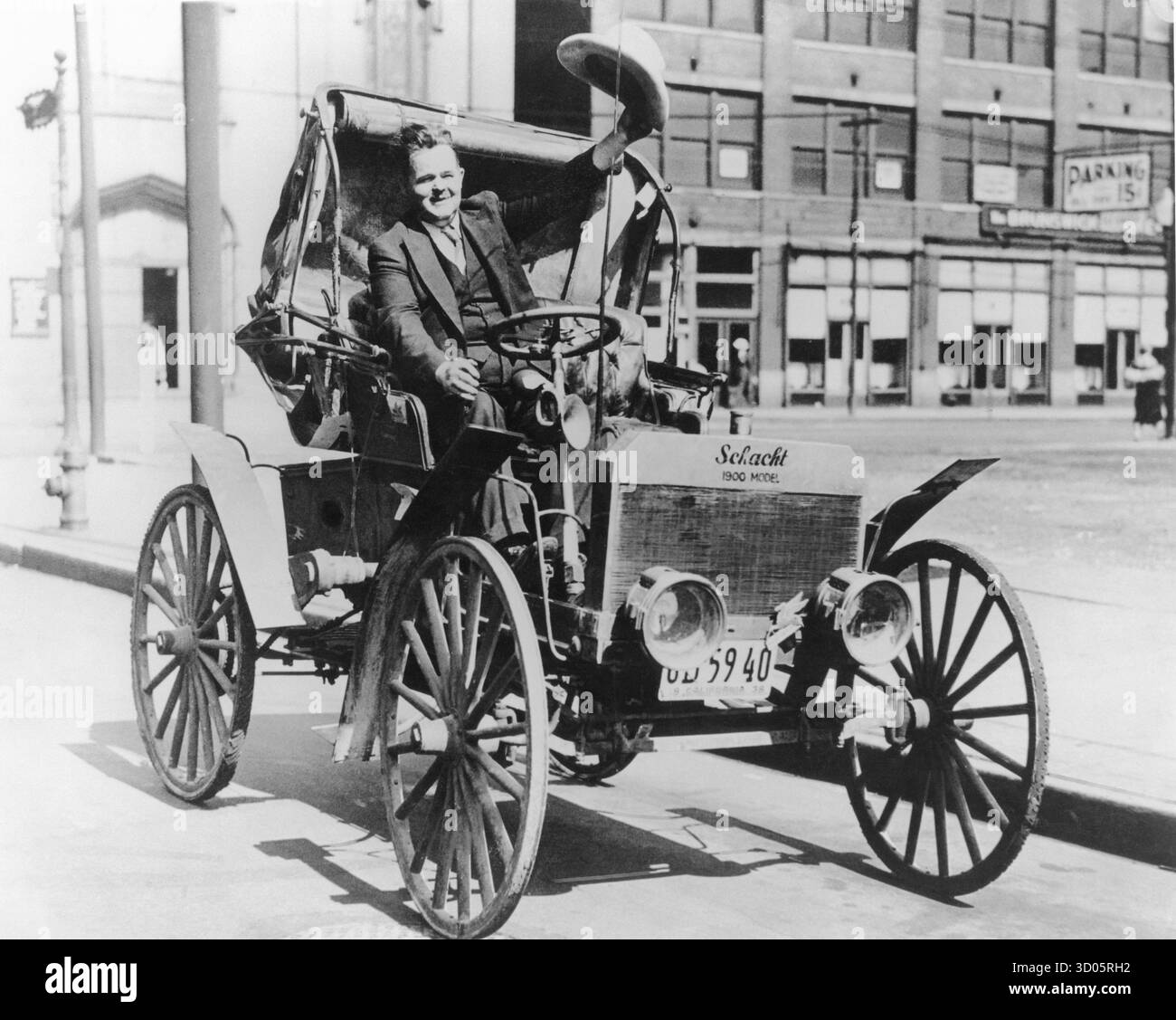 Paul Hubbard viaggiò dalla California a New York nel suo Schracht del 1916 Foto Stock