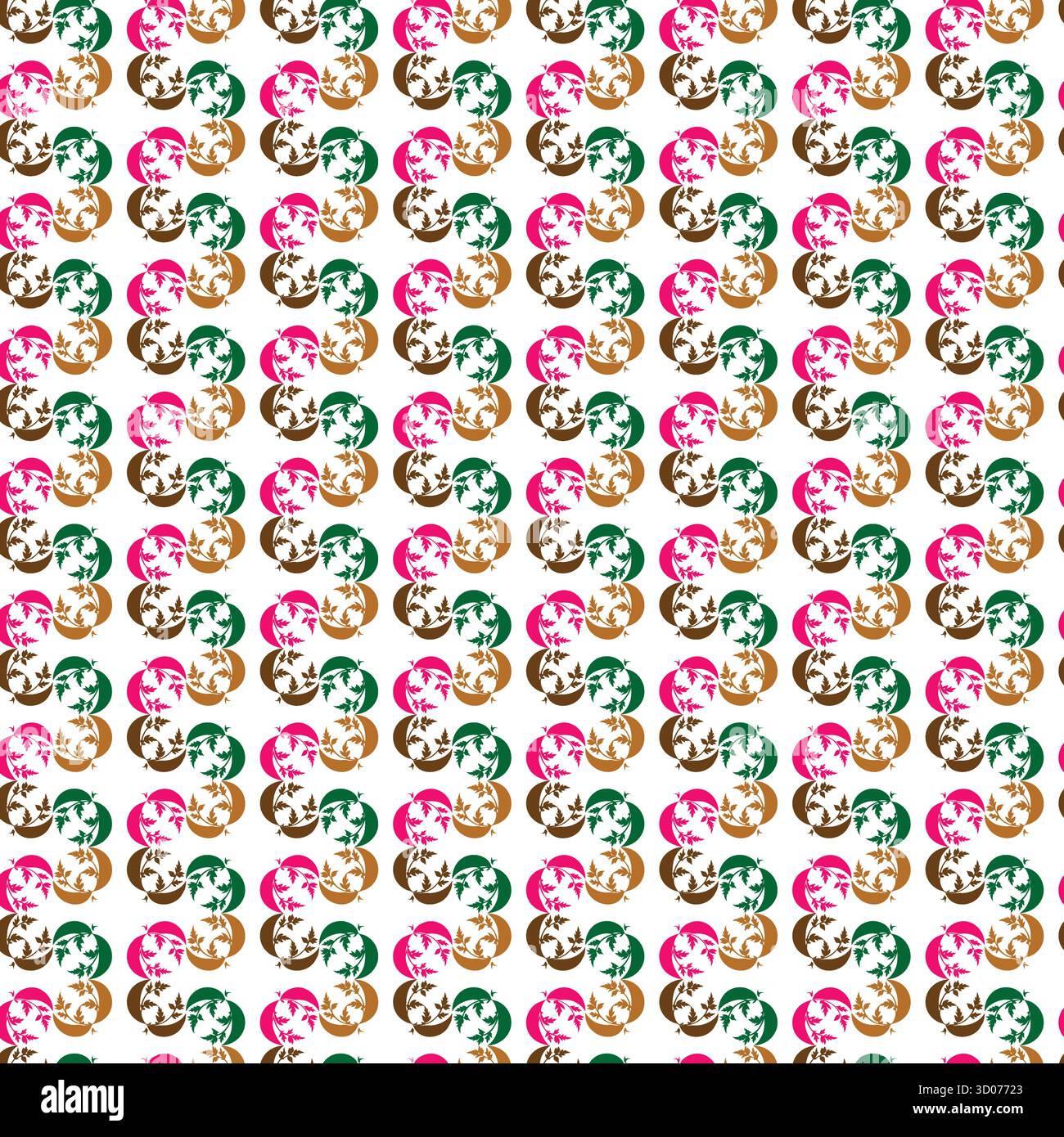 Pattern con forme floreali astratte Illustrazione Vettoriale