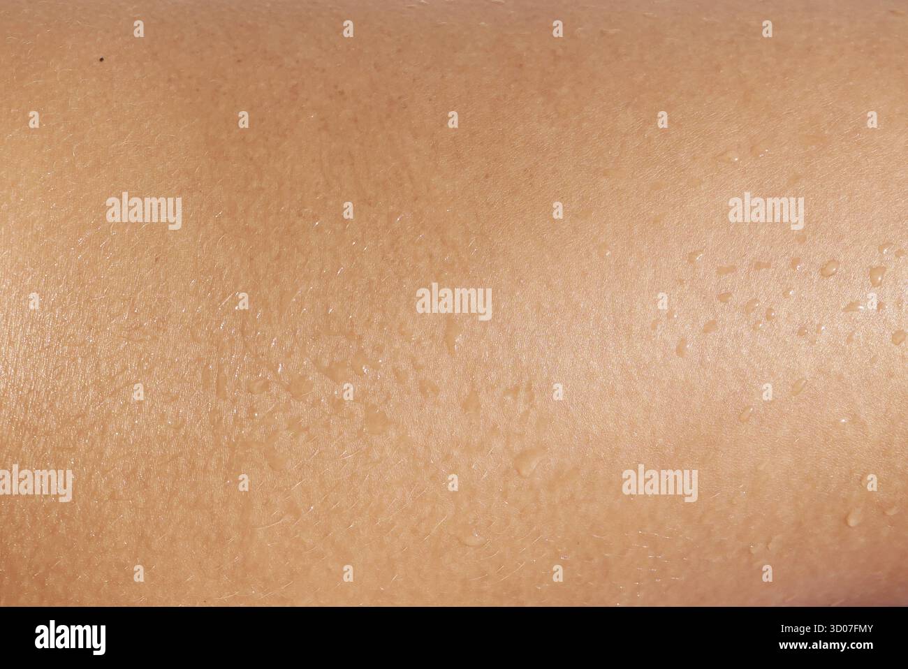 Wet pelle umana Foto Stock