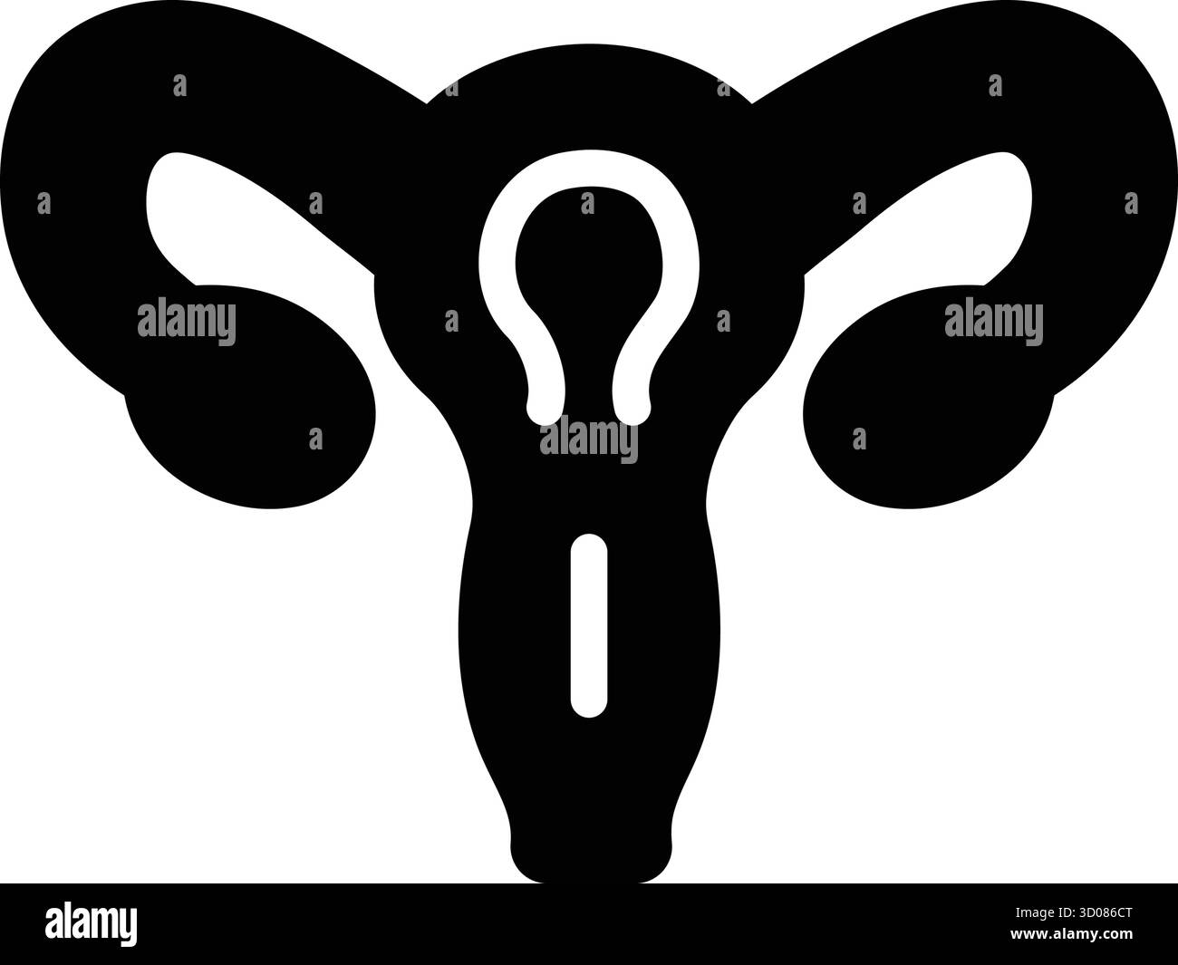 Icona per utero, organo riproduttivo femminile Illustrazione Vettoriale