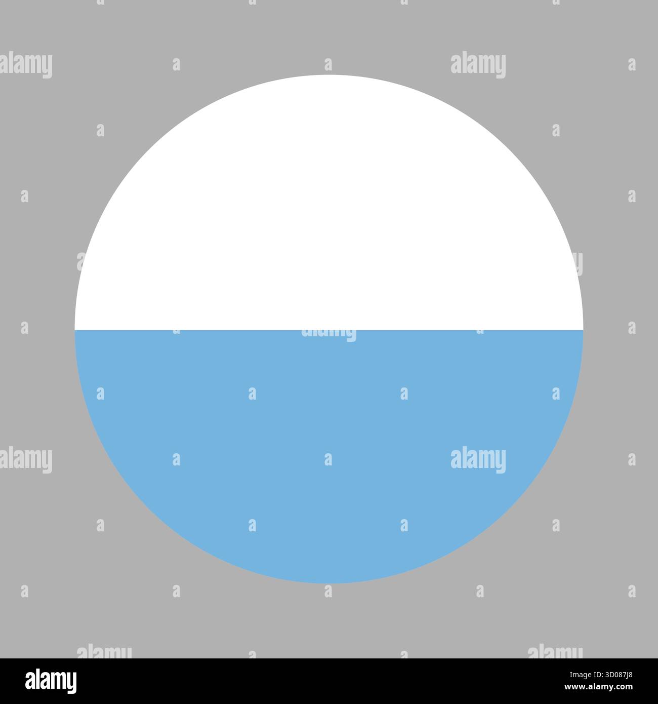 Bandiera arrotondata di San Marino. Logo cerchio bandiera San Marino, icona. Tasto bandiera San Marino. Illustrazione Vettoriale