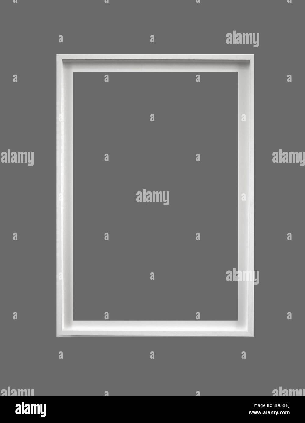 Elemento immagine cornice. Galleria fotografica modello isolato poster verticale in legno contemporaneo disegno baguette certificato museo sin Foto Stock