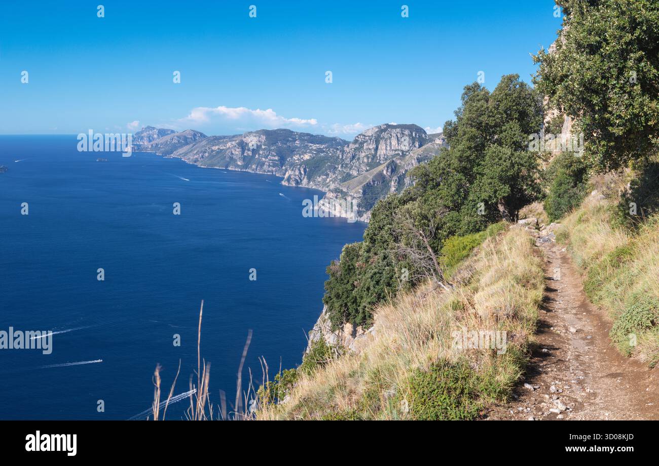 Sentiero degli dei - l'escursione costiera amalfitana - Sentiero degli dei - Costiera Amalfitana Foto Stock