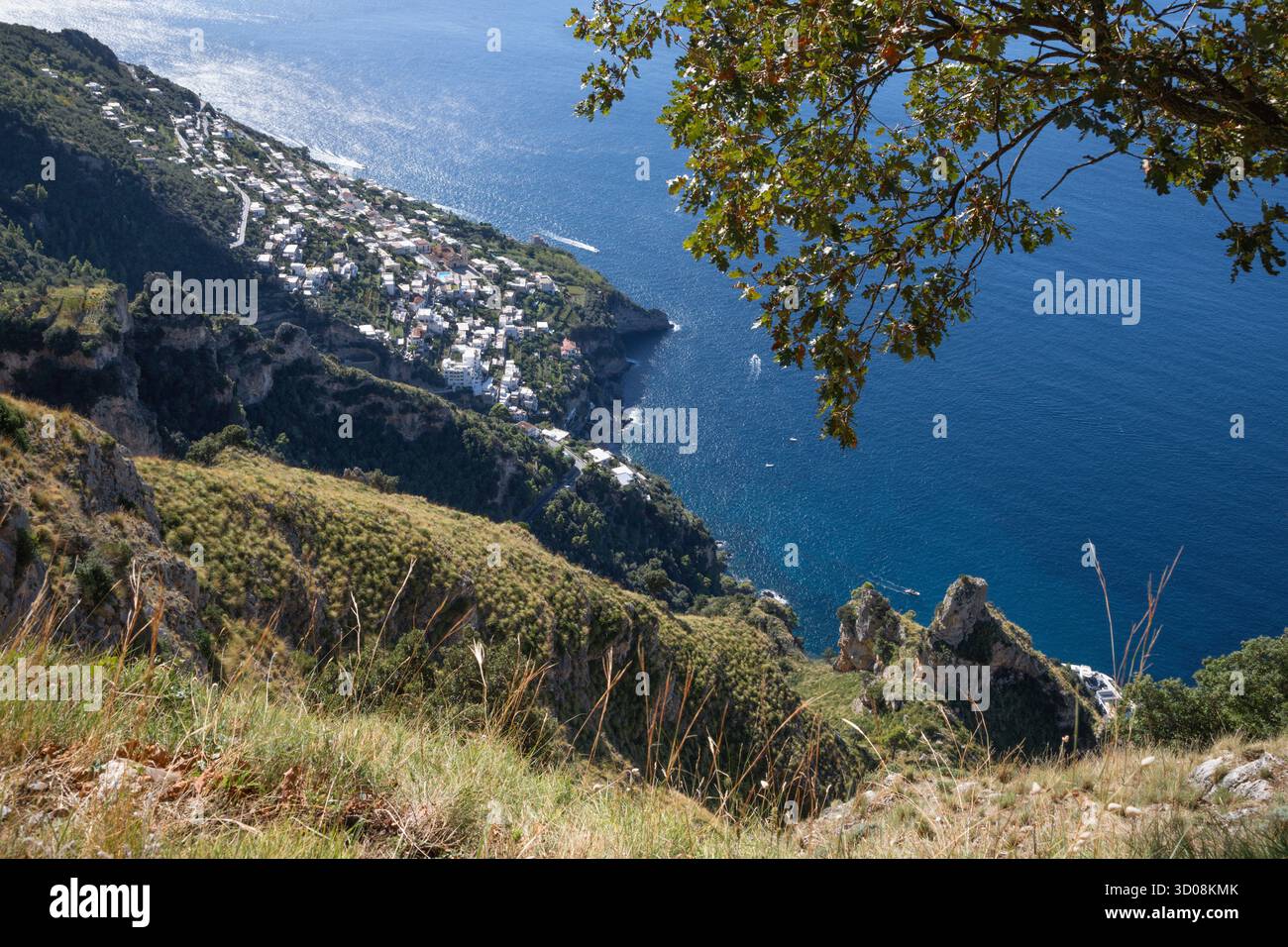 Praiano - Costiera Amalfitana - Guarda dal Sentiero degli dei - l'escursione costiera amalfitana - Sentiero degli dei Foto Stock