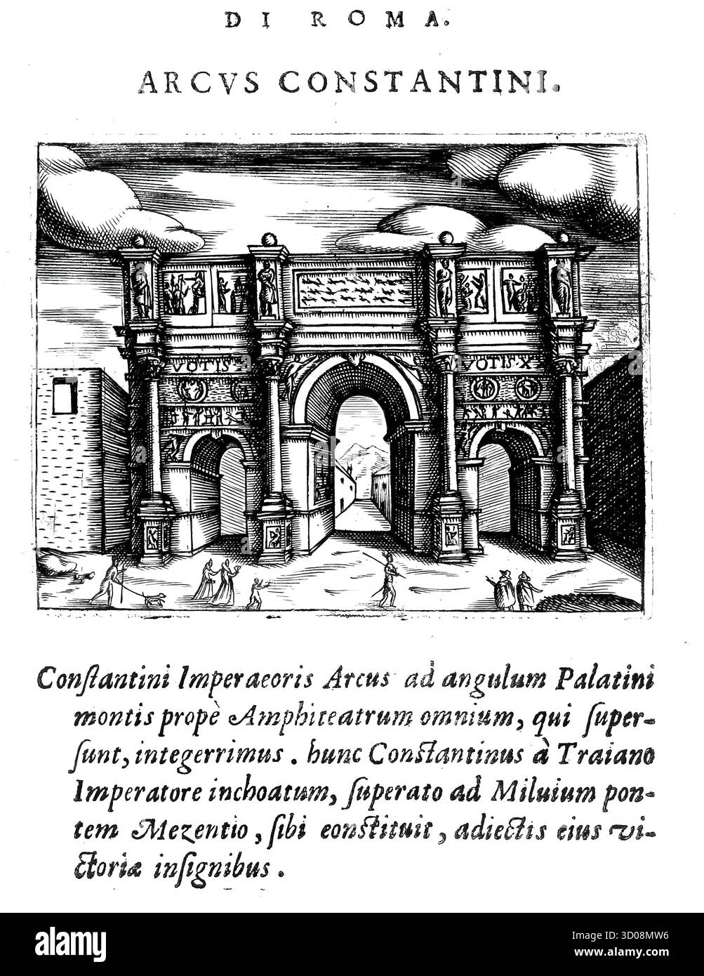 DATA RECORD NON DICHIARATA l arco di constantino magno, Konstantinsbogen, ein dreitoriger Triumphbogen in Rom, Italien Foto Stock